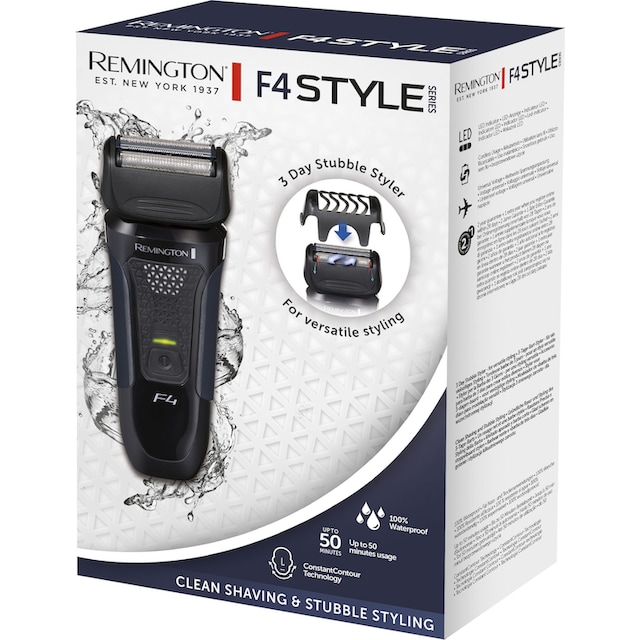 Remington Gesichtshaarrasierer »F4002 Style Series Foil Shaver F4«, 1 St.  Aufsätze, integrierter Präzisionstrimmer | BAUR