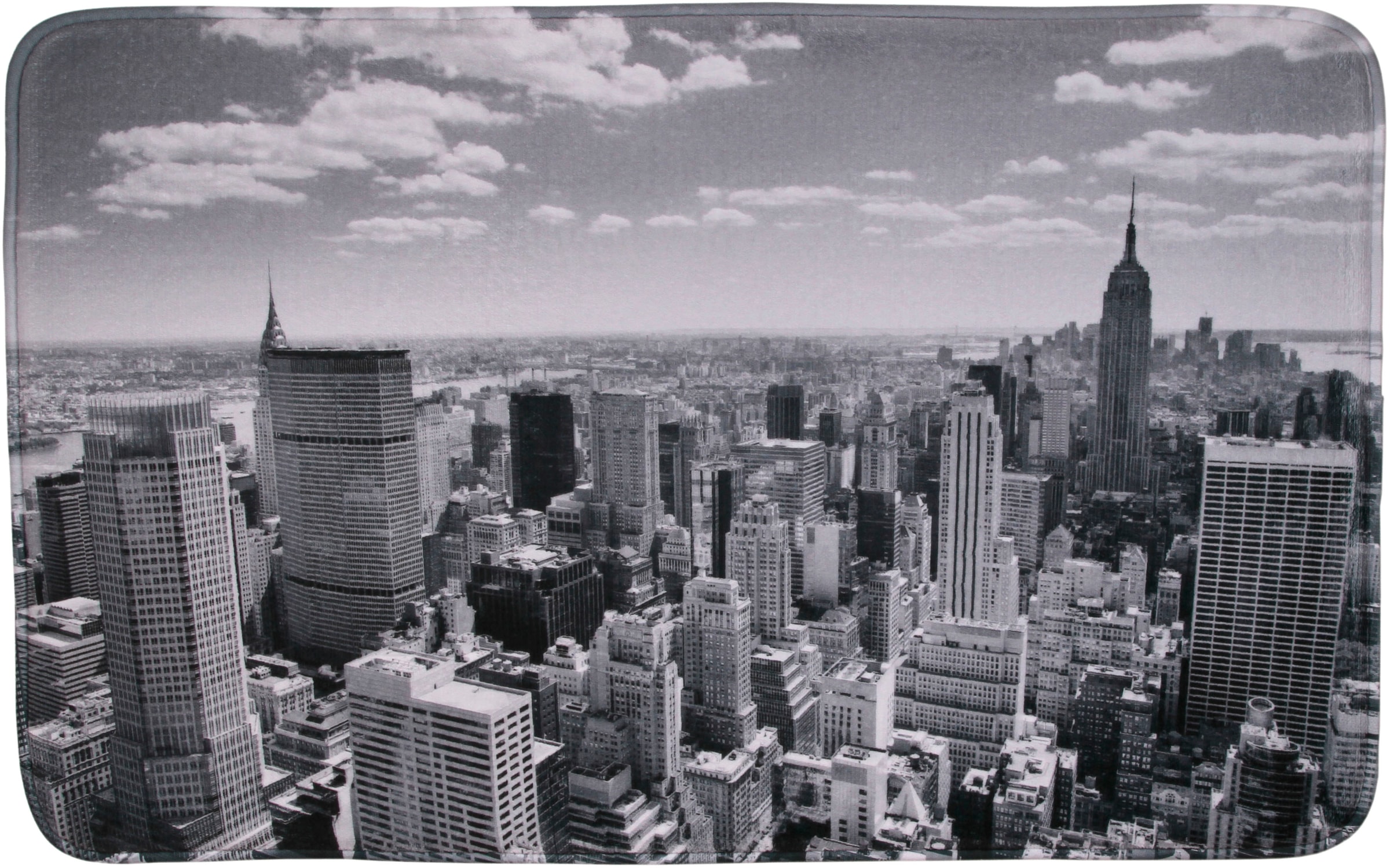 Sanilo Badematte »Skyline New York«, Höhe 15 mm, schnell trocknend, Memory Schaum