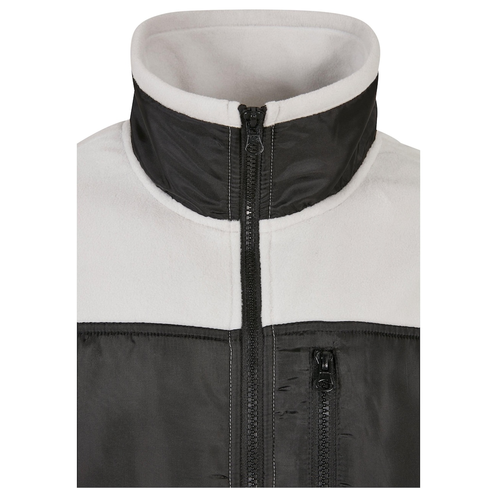 URBAN CLASSICS Fleecejacke »Urban Classics Herren Patched Micro Fleece Jacket«, (1 St.), ohne Kapuze