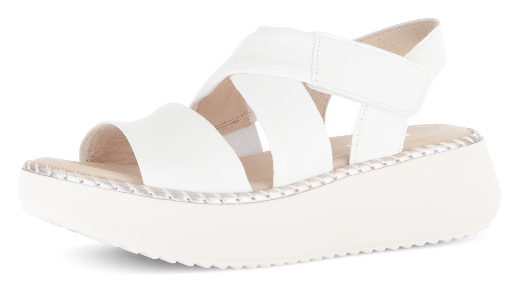 Gabor Sandalette, Plateau, Sommerschuh, Rimchensandale mit Kontrastnaht günstig online kaufen