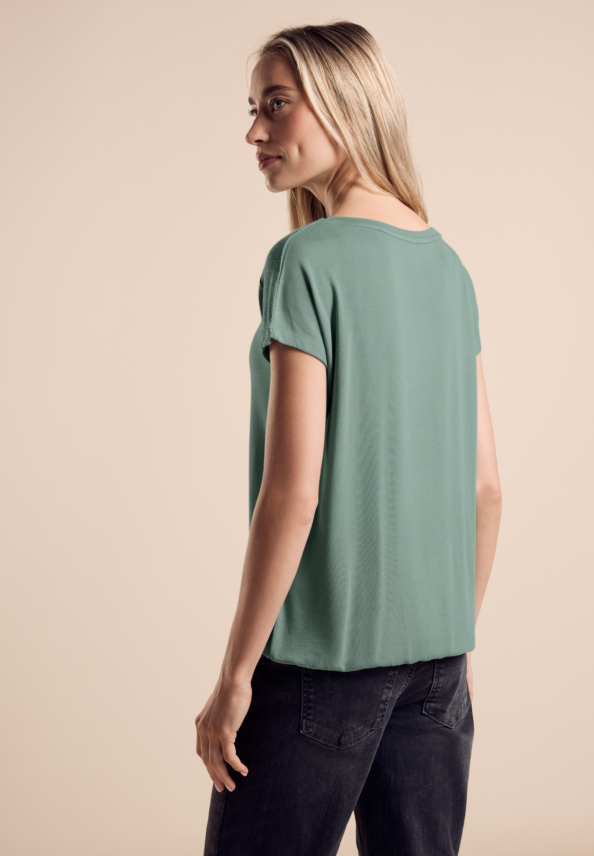 STREET ONE Shirttop »LTD QR« mit Glanz-Detail