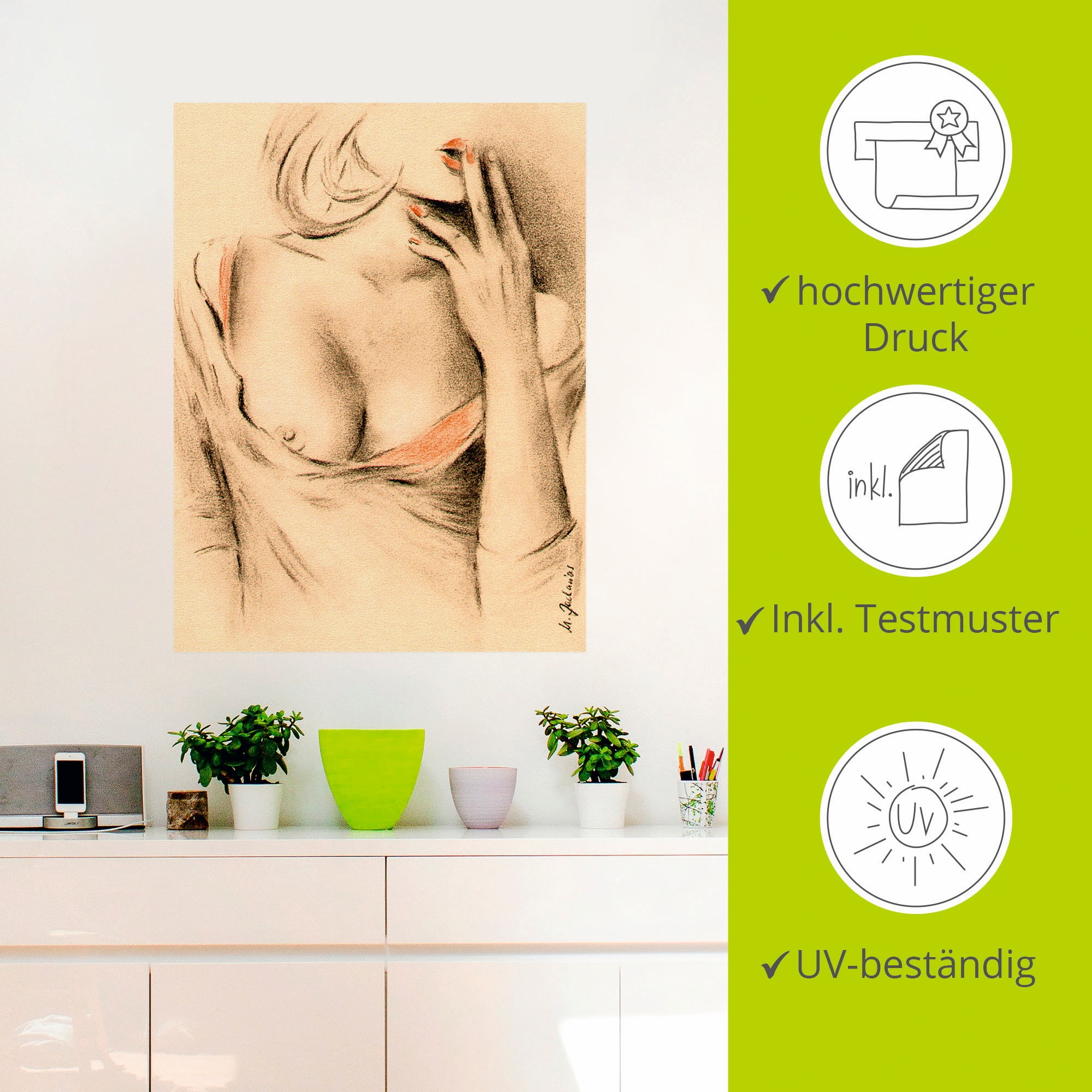 Artland Wandbild »Aphrodite der Moderne«, Frau, (1 St.), als Leinwandbild, Poster, Wandaufkleber in verschied. Größen