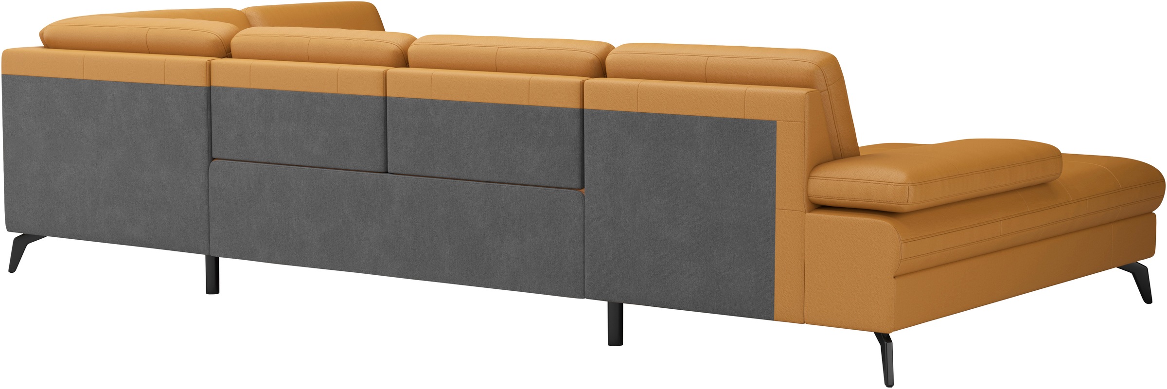 Wohnlandschaft SIT & MORE "Morris Jubi", gelb (curry), B:335cm H:82cm T:212cm, Sofas, Wohnlandschaft, wahlweise mit Armteilverstellung, Bettfunktion & Bettkasten 10