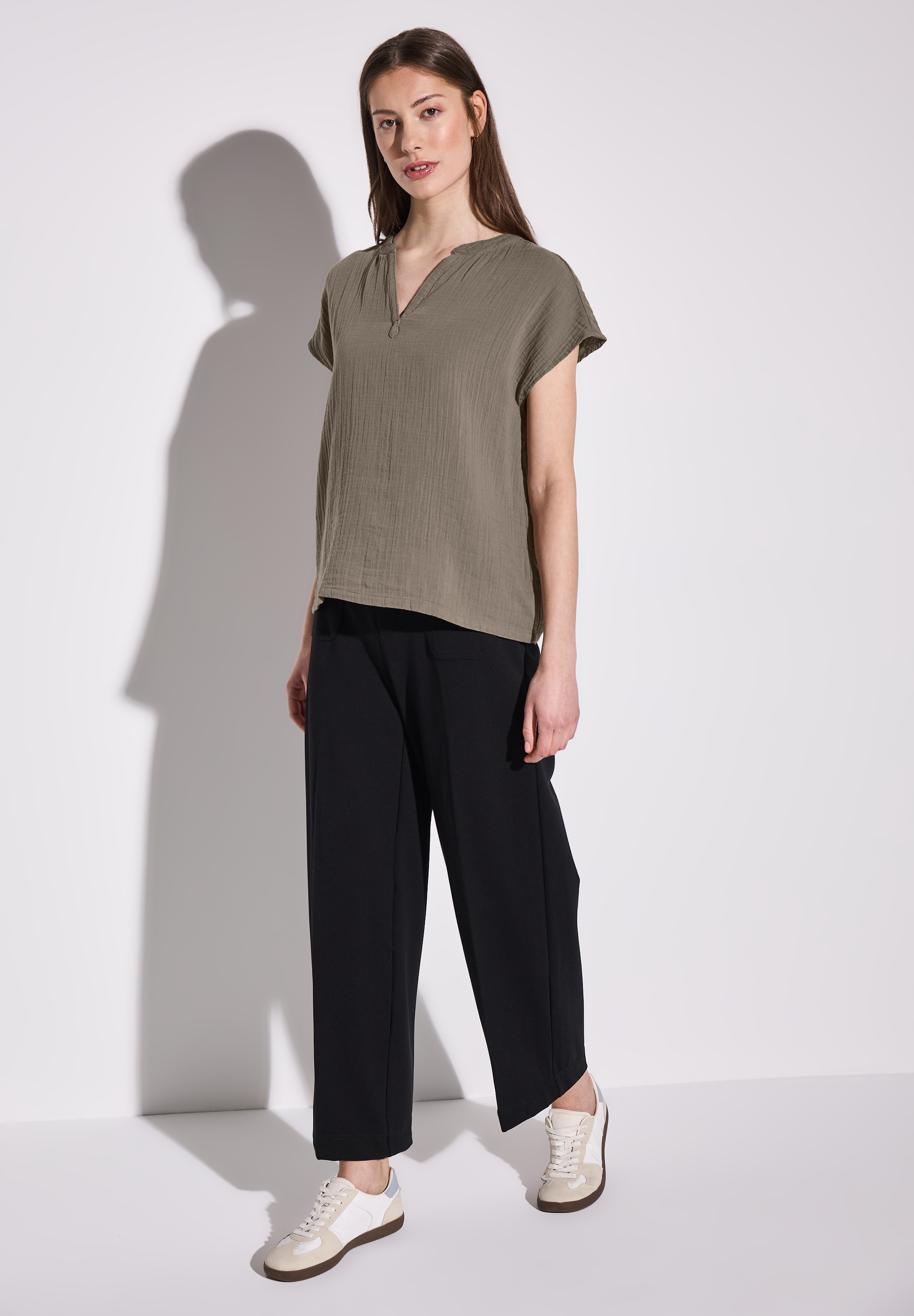 STREET ONE Hemdbluse, aus reiner Baumwolle