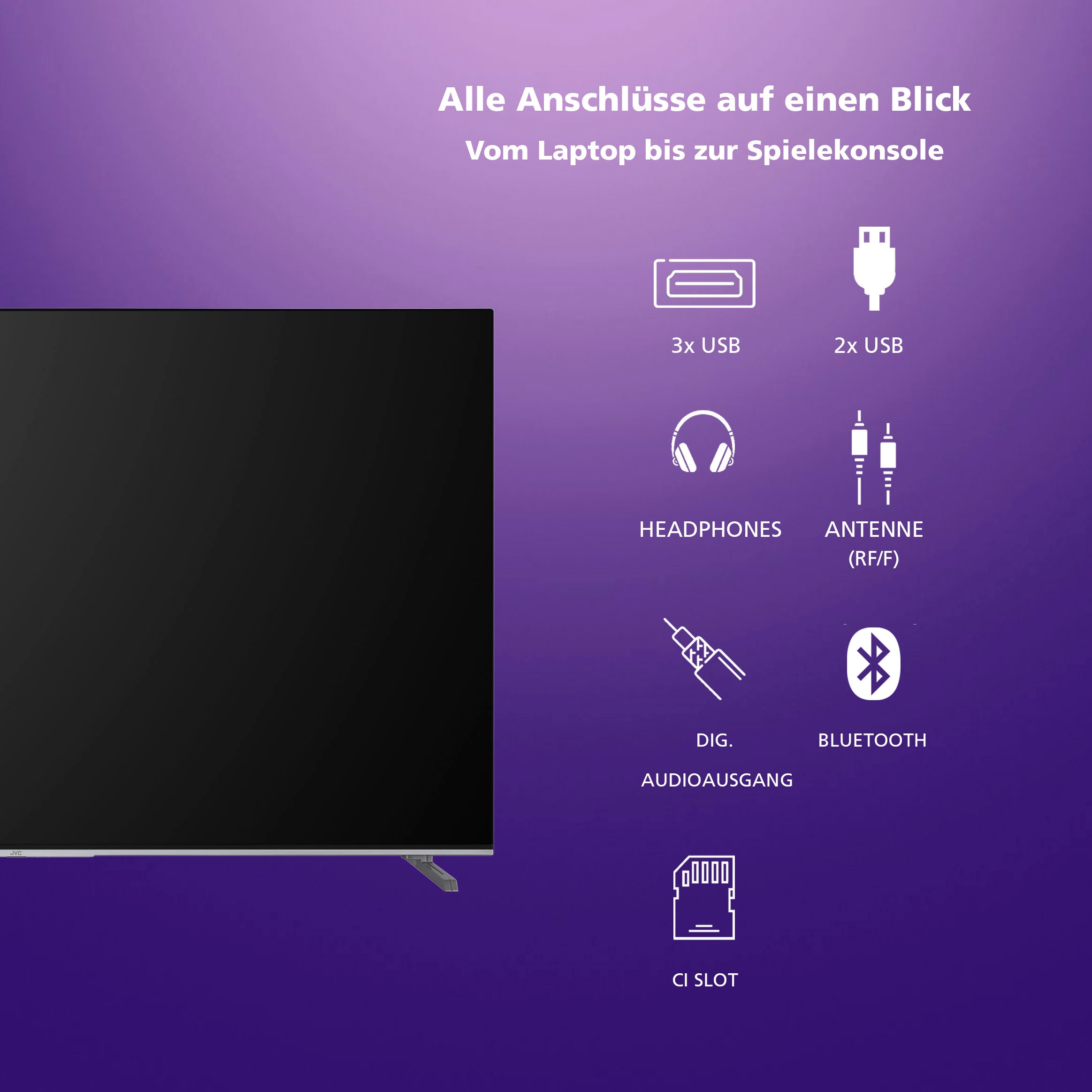 JVC LED-Fernseher »LT-65VA7255«, 4K Ultra HD, Android TV-Smart-TV