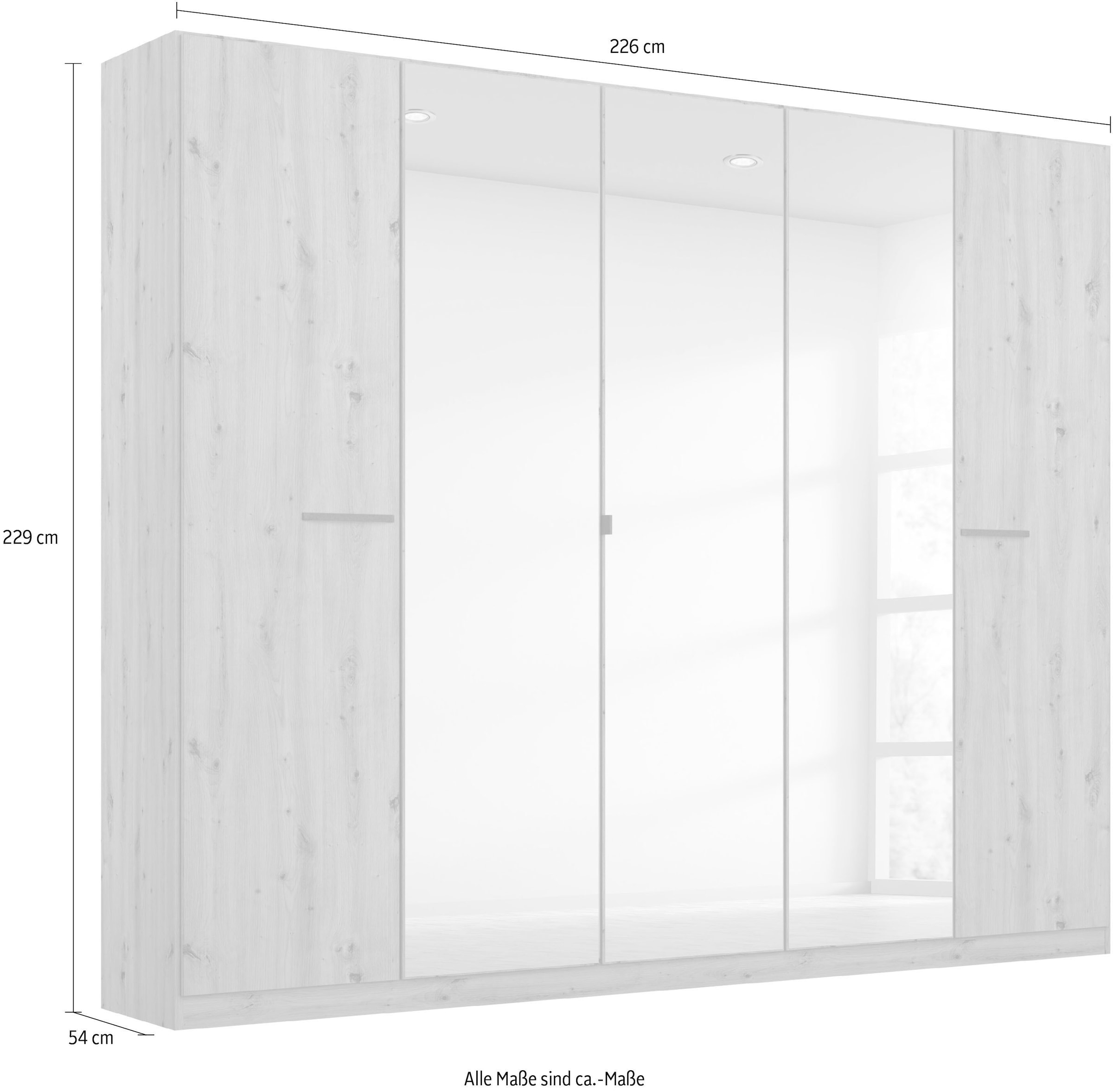 rauch Drehtürenschrank »Kleiderschrank Schrank Garderobe TOPSELLER OTELI inkl. Inneneinteilung«, mit 3 Innenschubladen extra Böden optional mit Spiegel MADE IN GERMANY