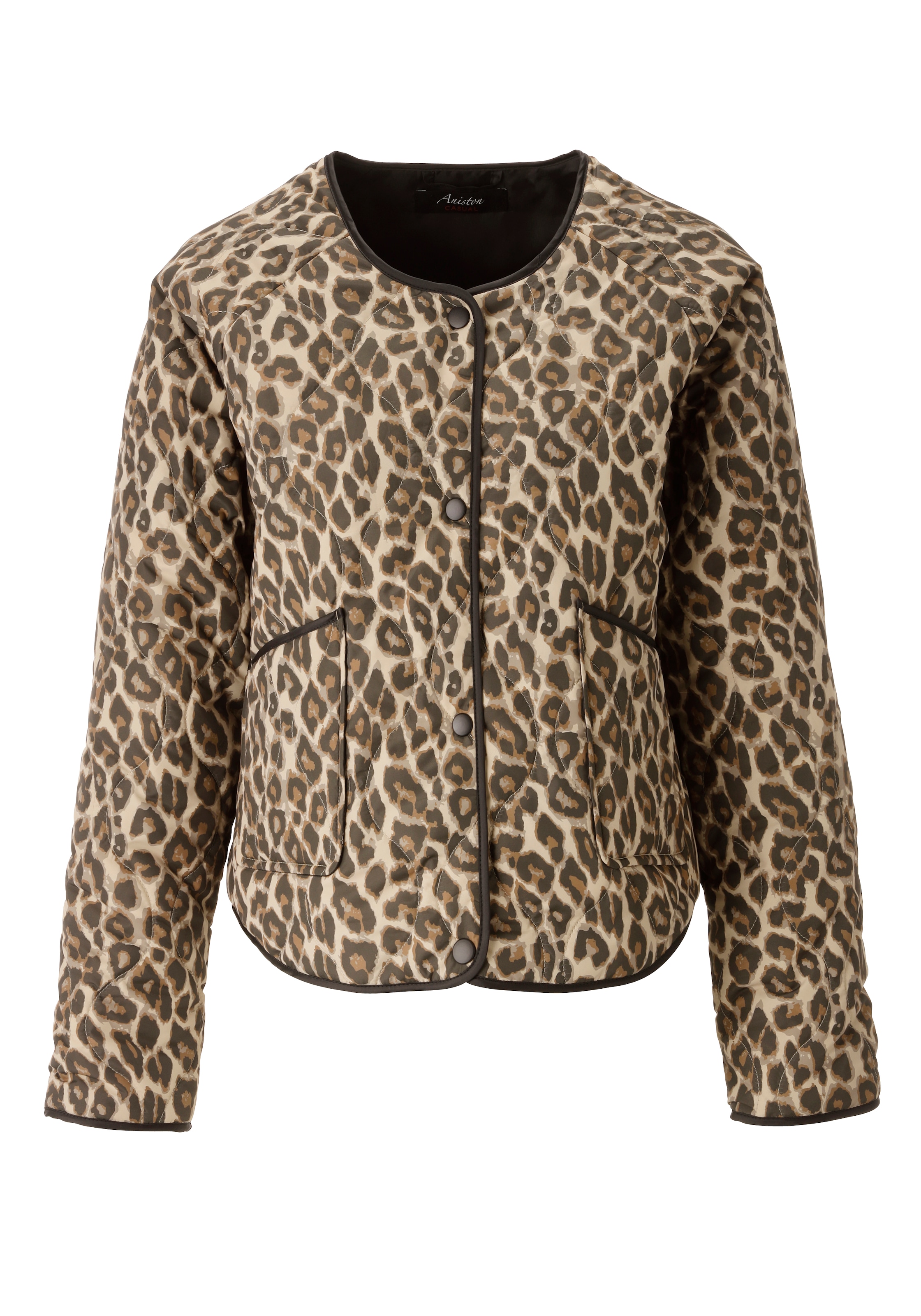 Aniston CASUAL Steppjacke mit trendigem Leo-Print - NEUE KOLLEKTION