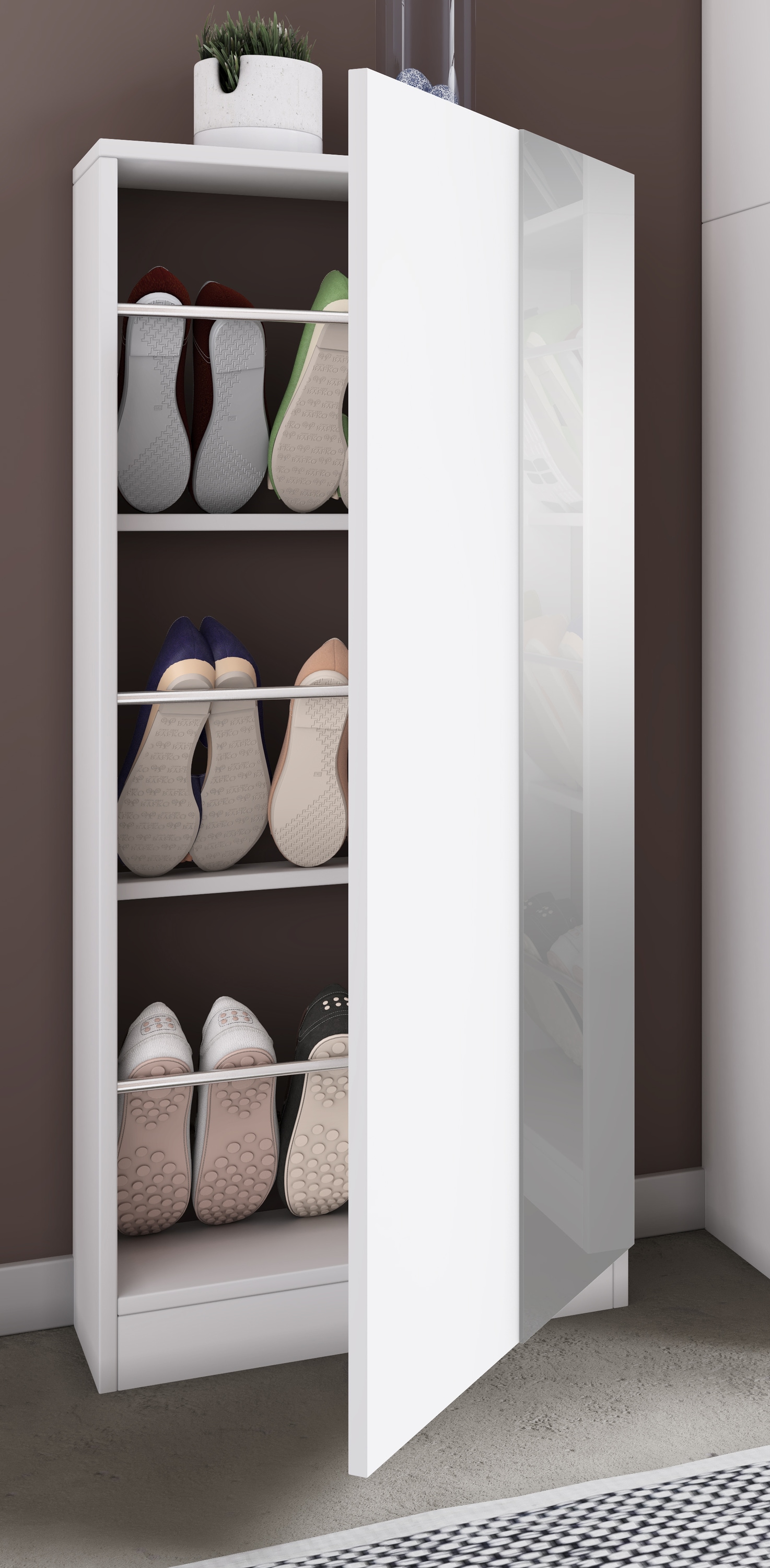 VCM Schuhschrank »Holz Schuhschrank Schuhkommode Fulisa L Spiegel«