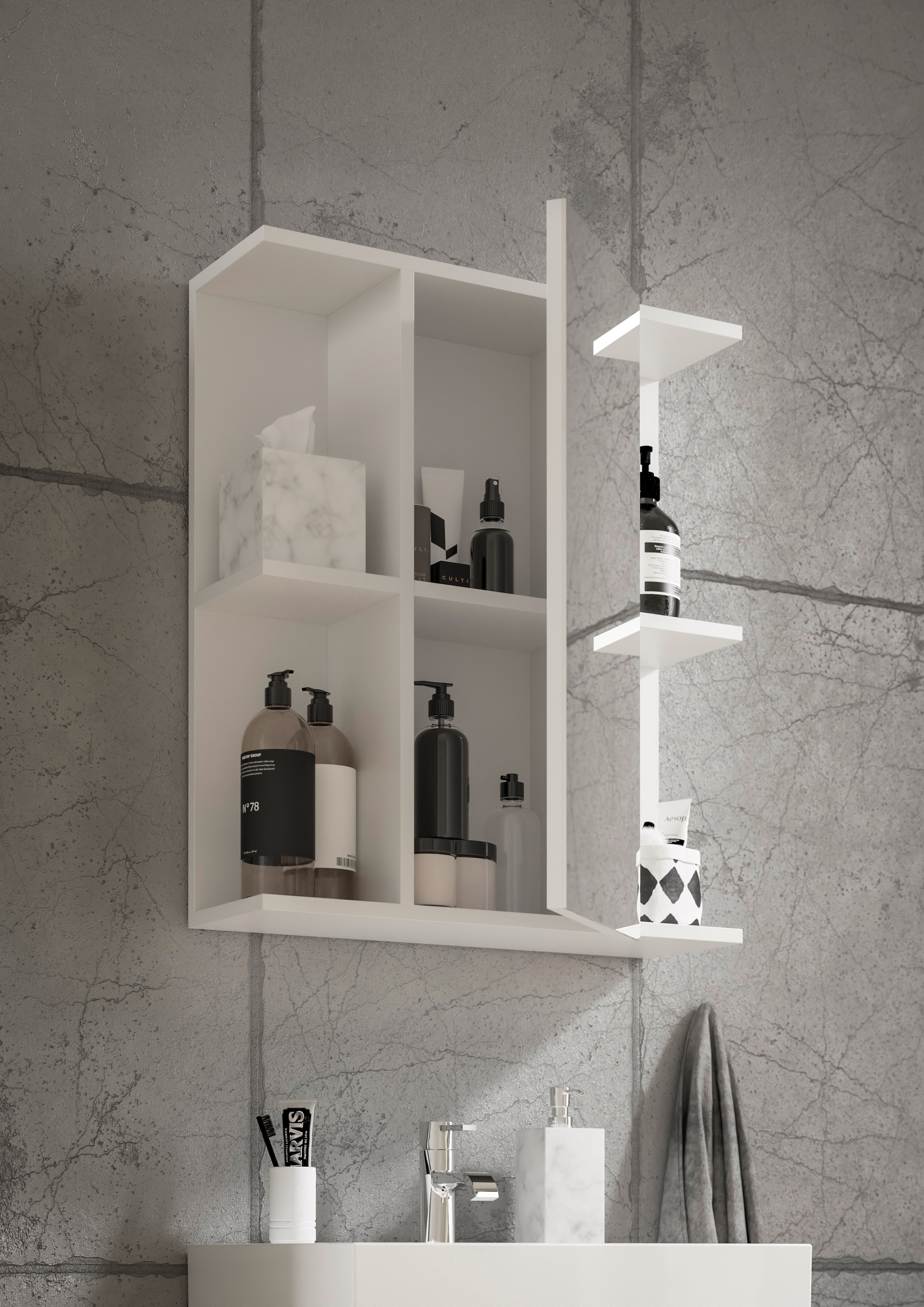 BASIC by Balculina Spiegelschrank »Mandi« 1 Stk. tlg. Breite 60cm, hochglanz Front