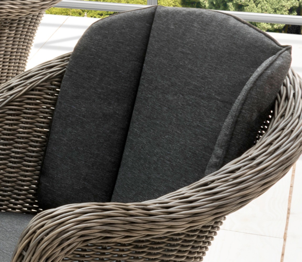 Destiny Garten-Essgruppe »MALAGA LUNA«, (13 tlg., 4x Sessel, 1x Tisch, inkl. Auflagen), Aluminium, Polyrattan