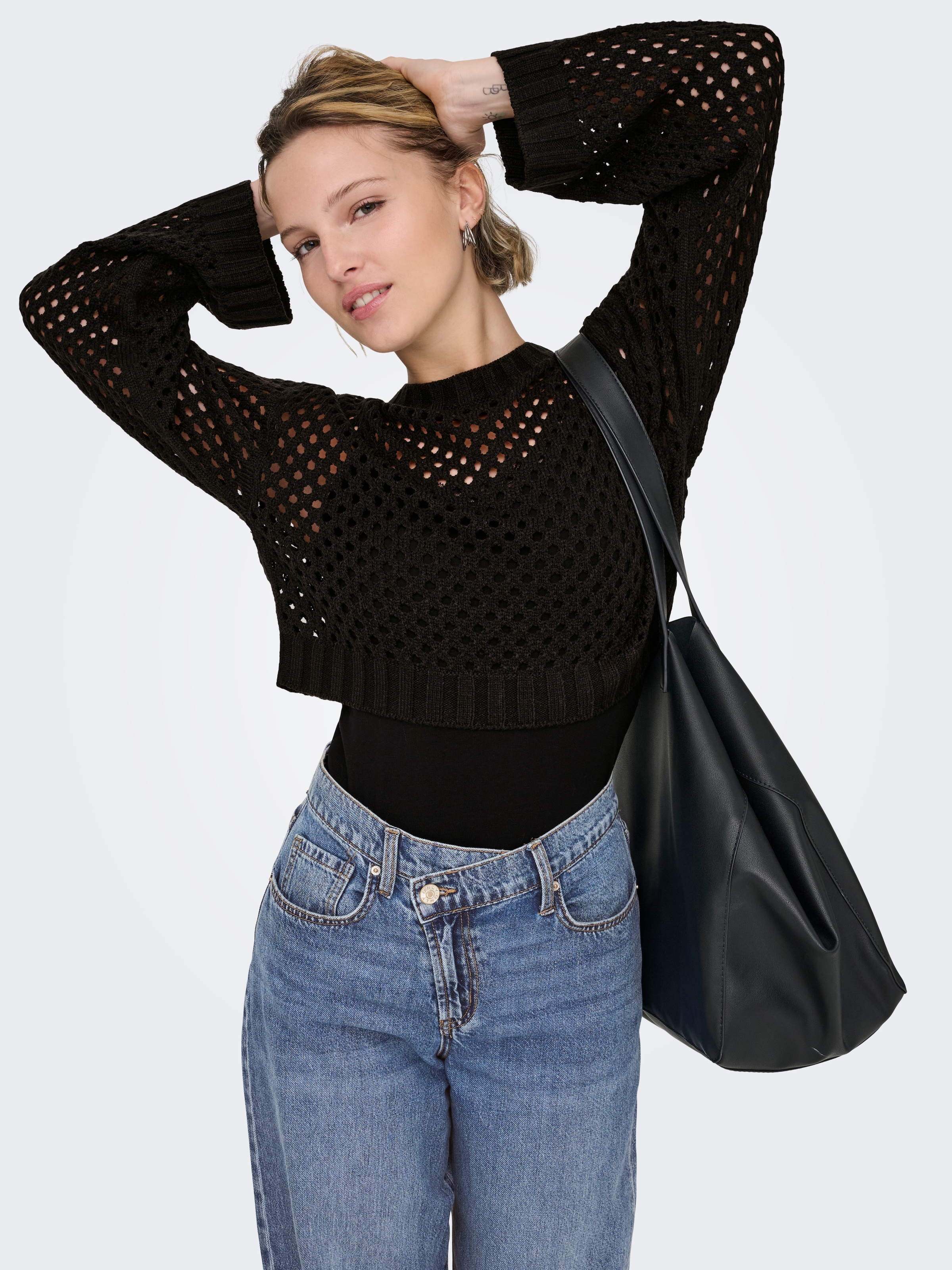 ONLY Strickpullover "ONLSMILLA SHORT PULLOVER L/S KNT NOOS" günstig online kaufen