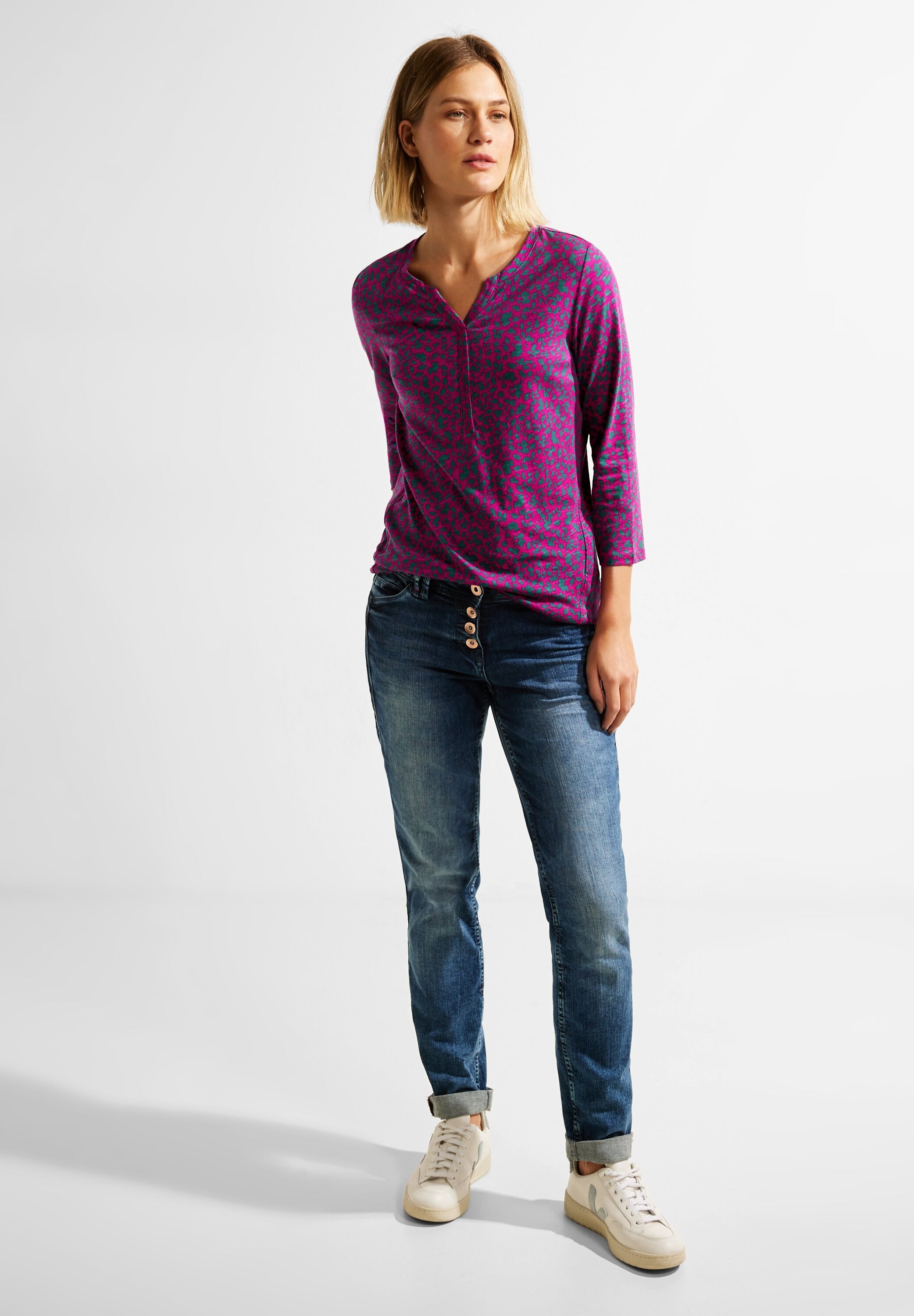 bestellen Blumenmuster | online 3/4-Arm-Shirt, mit BAUR Cecil