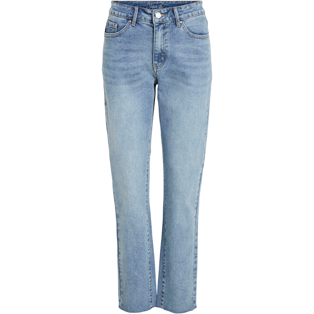 Damenmode Jeans Vila Straight-Jeans »VISTRAY STRAIGHT«, mit leichten Used Effekten denim-light-blue