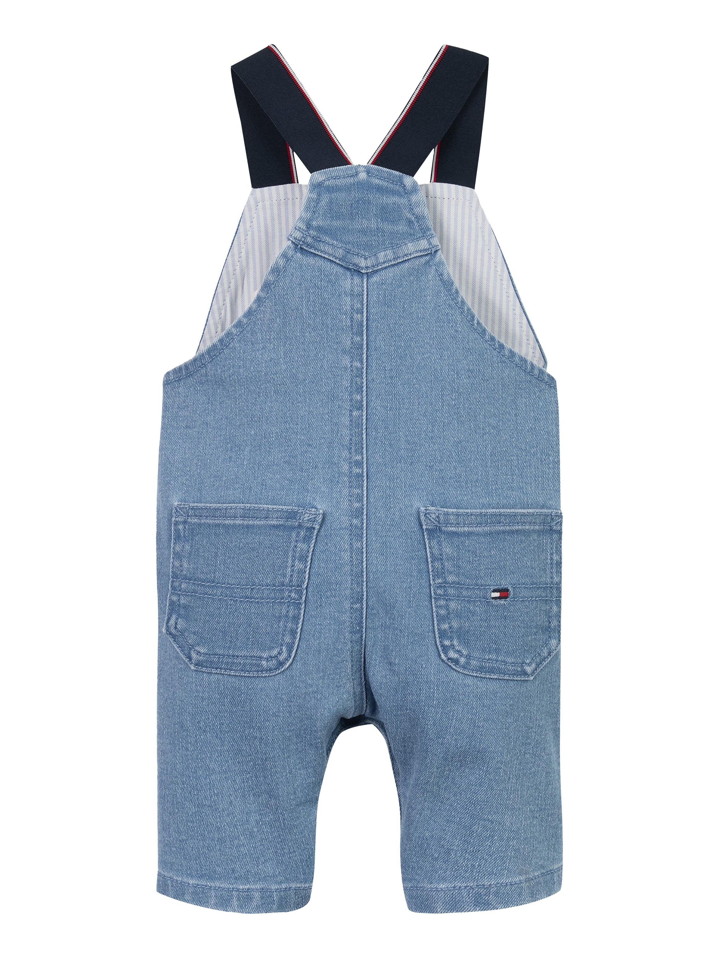 Tommy Hilfiger Latzhose »DENIM DUNGAREE«, mit Logostickereien, mit Knopfverschluss