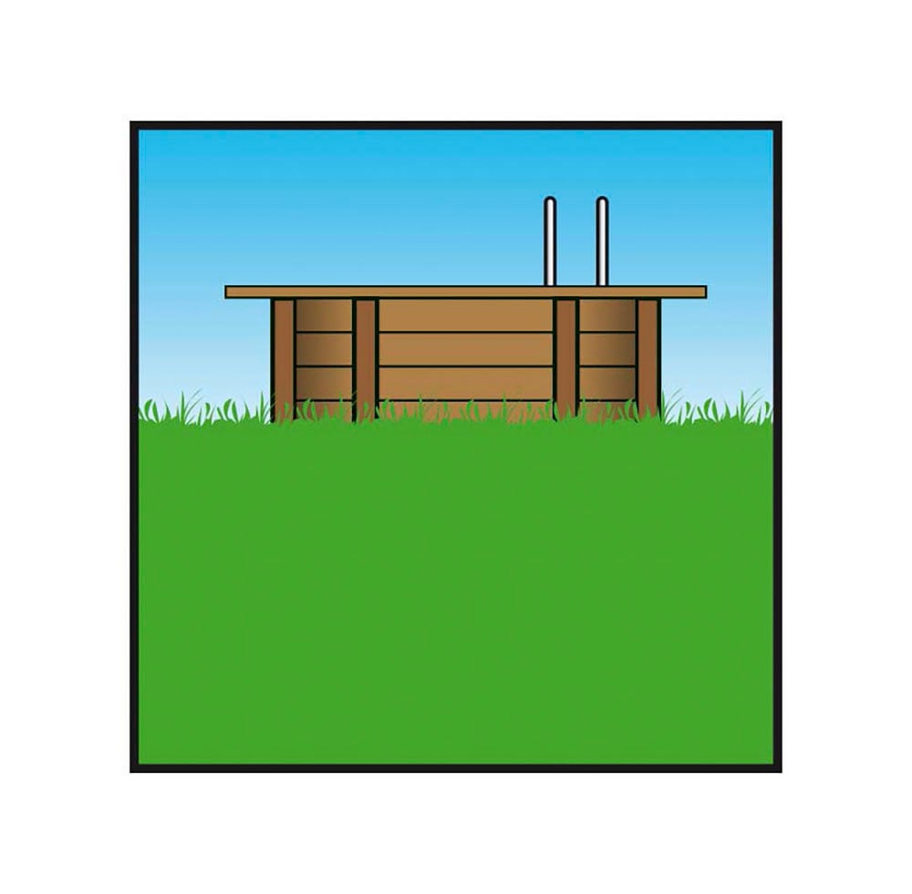 Ubbink Achteckpool »Ocea 510«, (Komplett-Set, 11 tlg.), ø 510 x 120 cm, Holzpool komplett mit Filteranlage