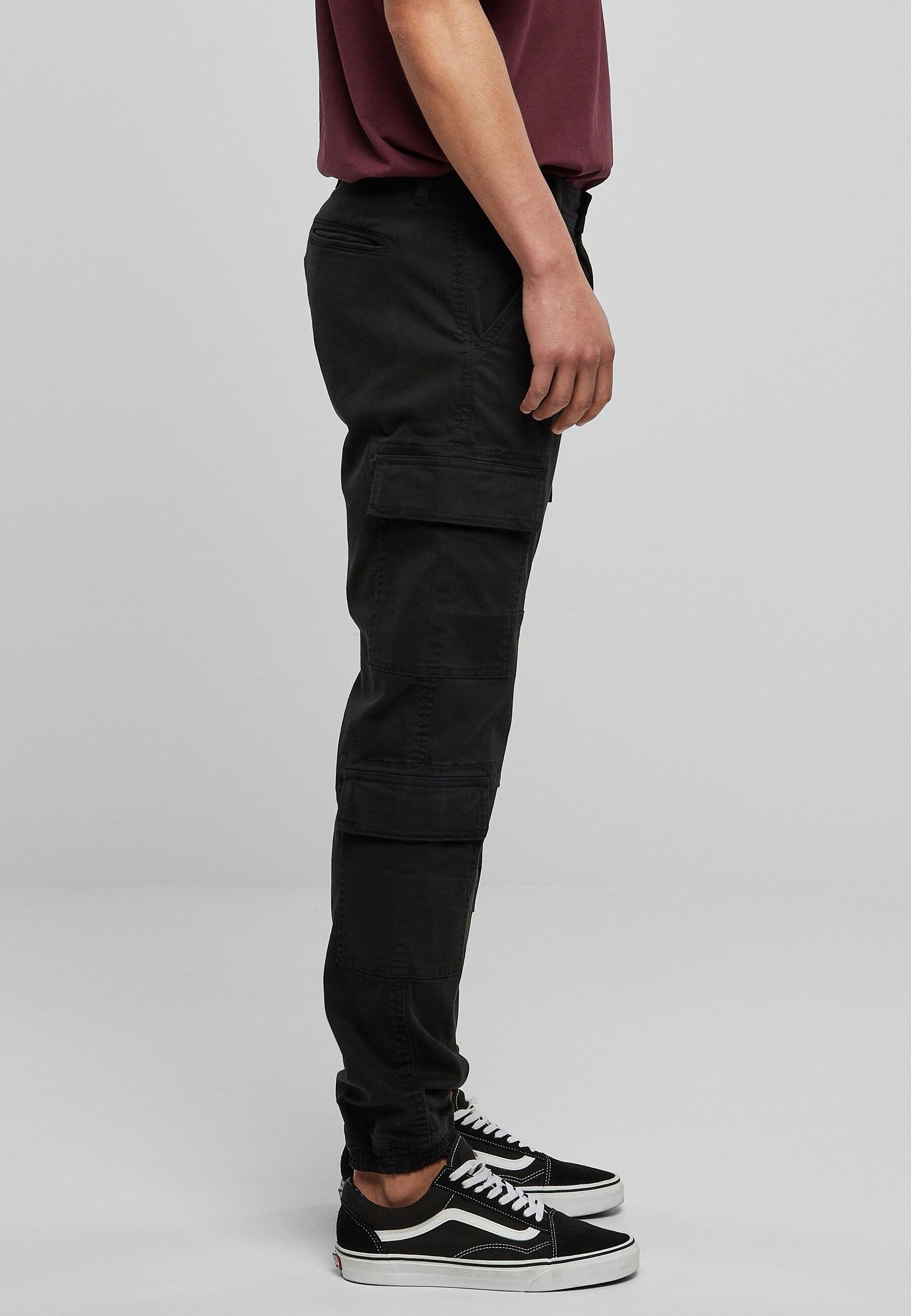 URBAN CLASSICS Stoffhose »Urban Classics Herren Double Cargo Twill Jogging Pants«, (1 tlg.)