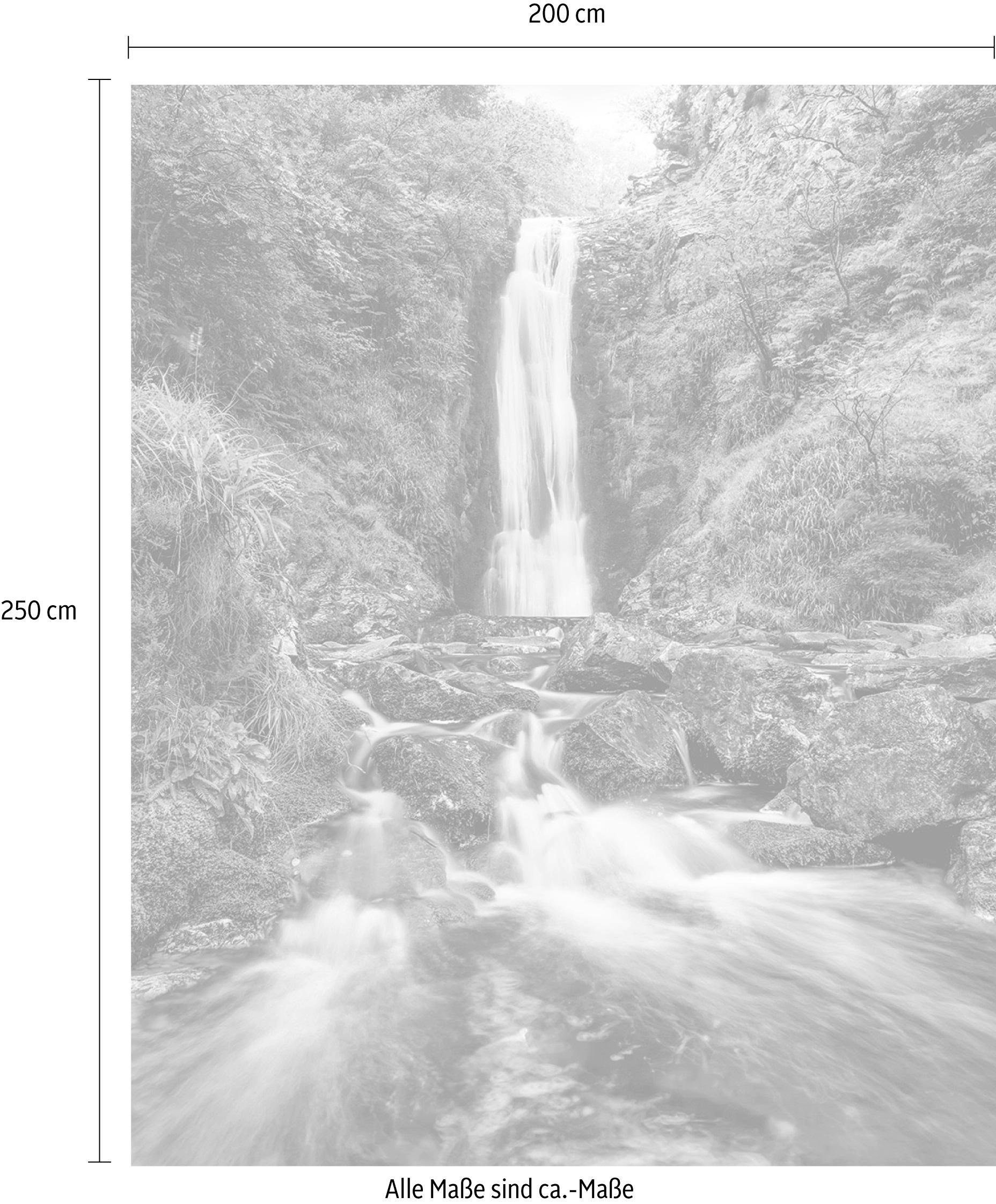 Komar Vliestapete »Digitaldruck Vlies - Glenevin Falls - Größe 200 x 250 cm«, bedruckt, Wohnzimmer, Schlafzimmer