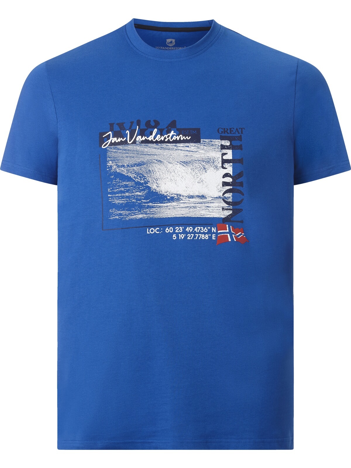 Jan Vanderstorm Rundhalsshirt »T-Shirt PITTER«, (1 tlg.), mit Ozeanmotiv