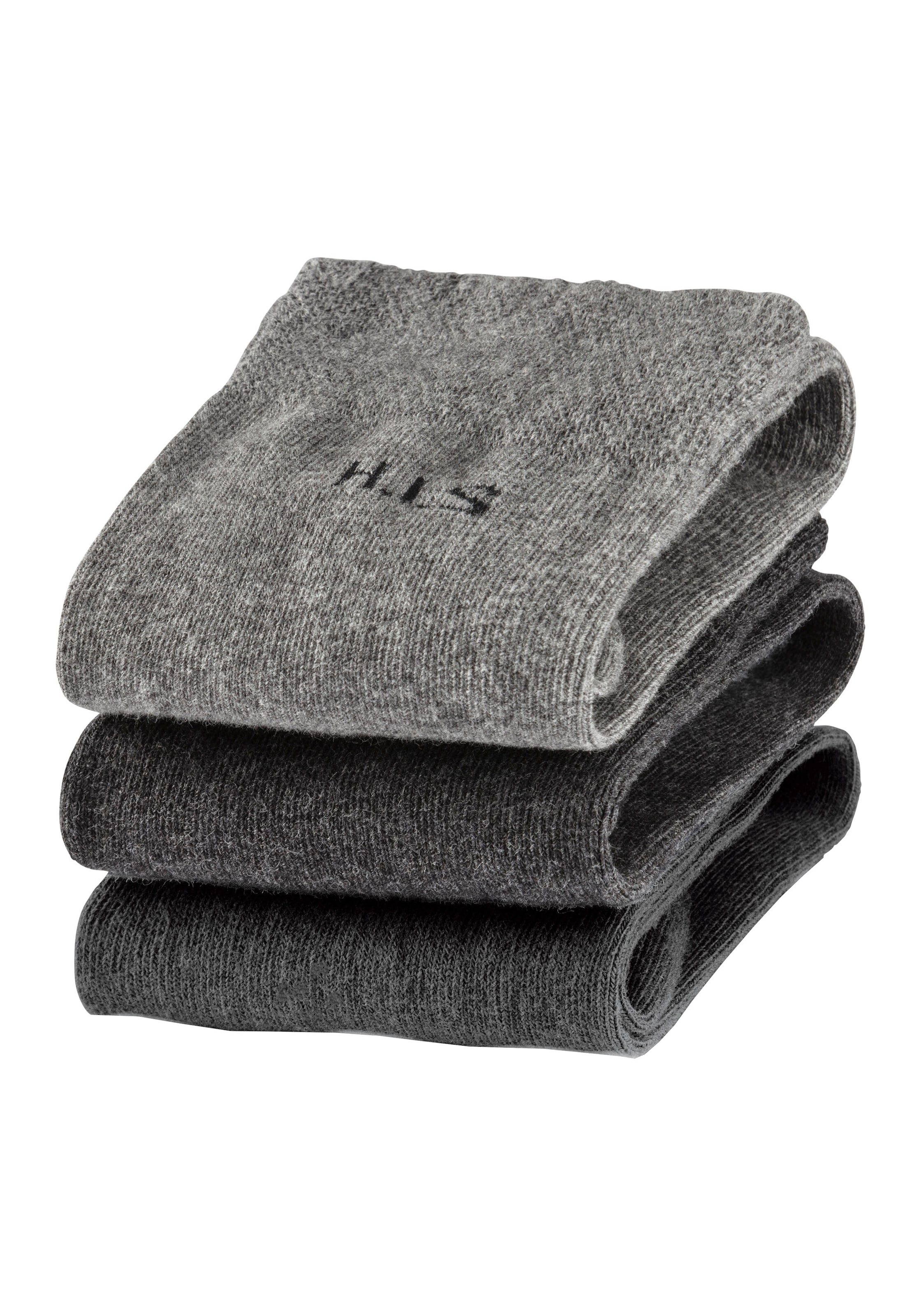 H.I.S Kniestrümpfe, (Packung, 3 Paar), mit druckfreiem Bündchen