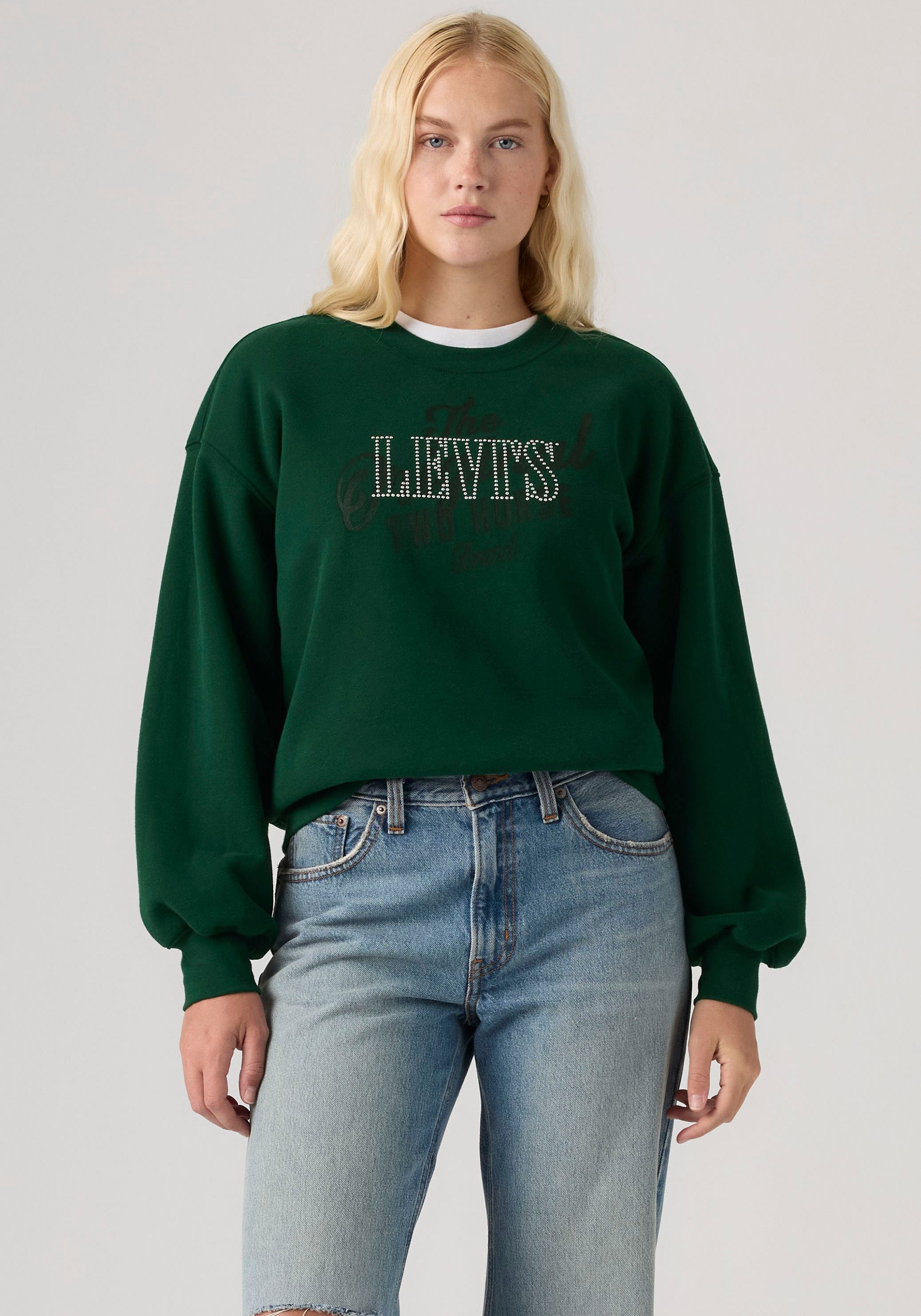 Levis Sweatshirt "GR EVERYDAY CREW 2.0", Glitzerdetails im Vorderteil