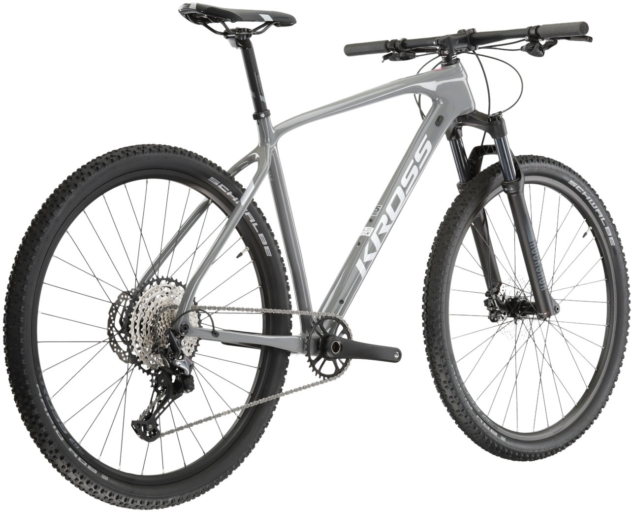 Kross Mountainbike »KROSS MTB Hardtail Level 8.0 29" grau 12 Gänge«, 12 Gang, Shimano, DEORE M6100 Schaltwerk, Kettenschaltung