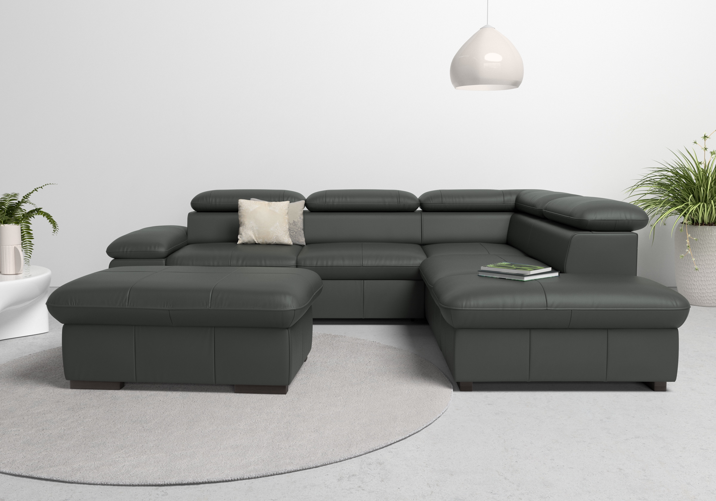 OTTO home Ecksofa "Alberto L-Form" mit Kopfteilverstellung, wahlweise mit Schlaffunktion