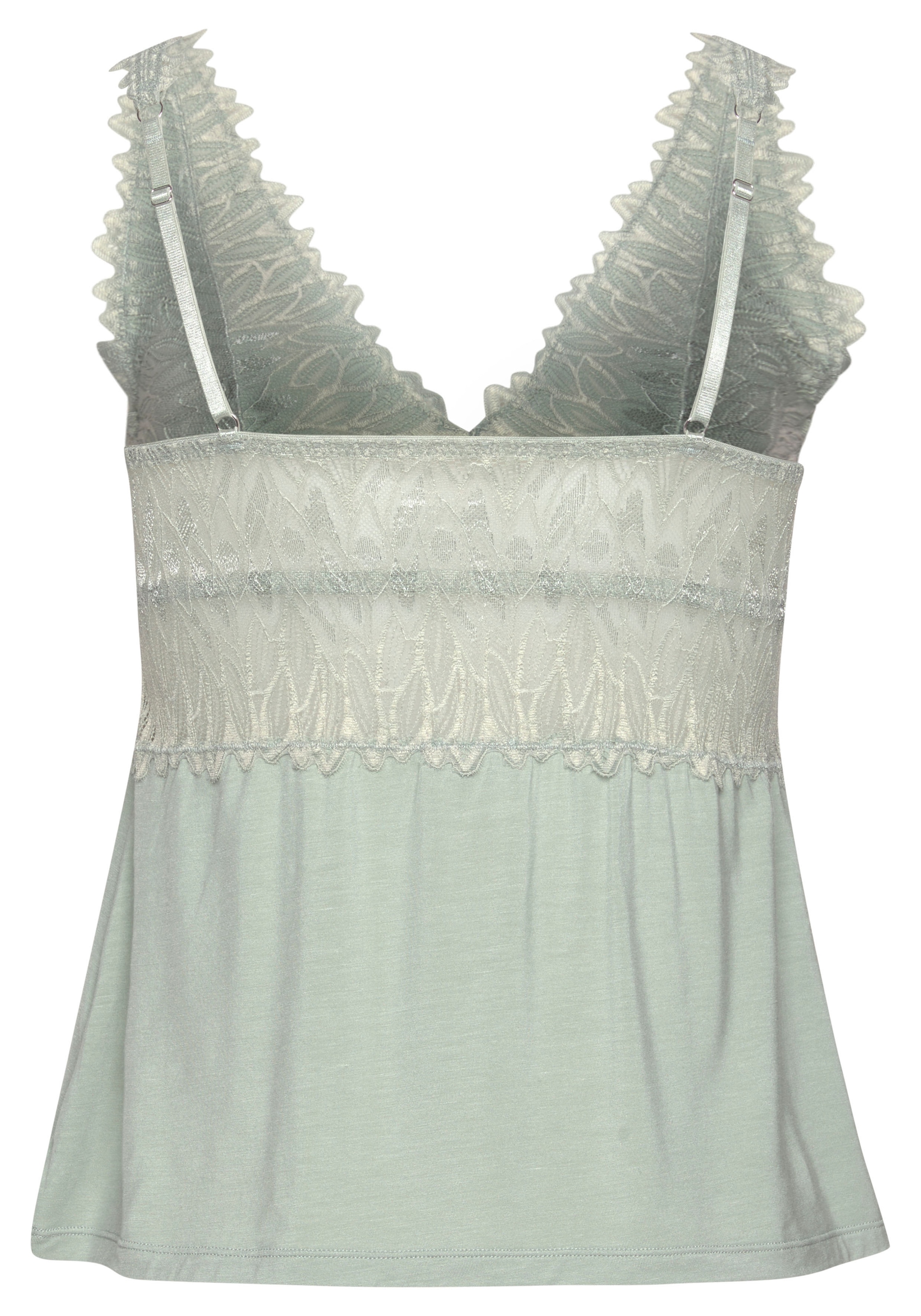 LASCANA Spitzentop, mit Spitzendetails