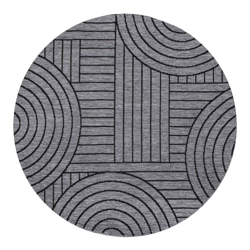 Carpet City Outdoorteppich »DUO RUG 5842«, rund, 5 mm Höhe, Wendeteppich Wetterfest In- & Outdoor, Balkon, Terrasse, Wohnzimmer