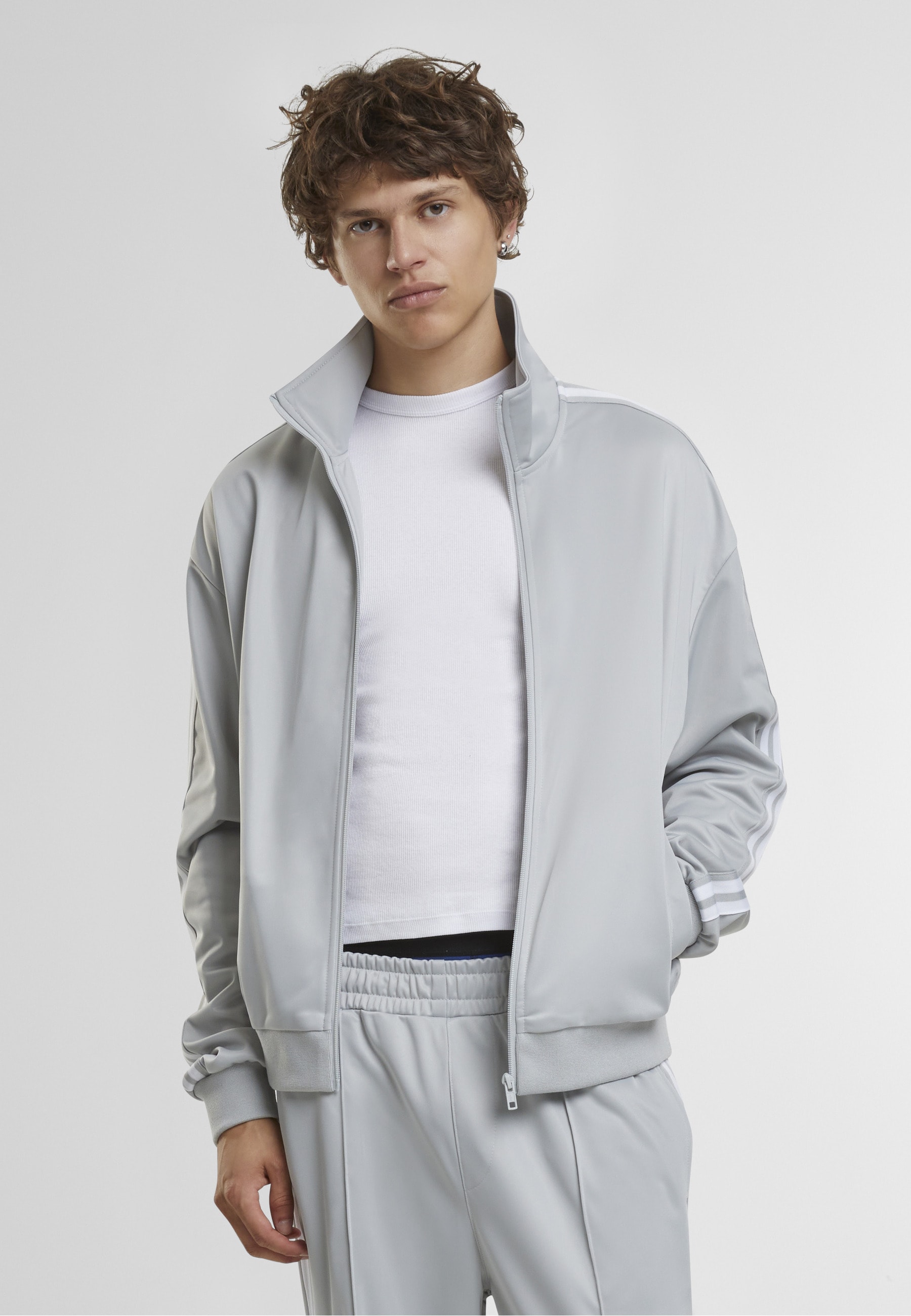 URBAN CLASSICS Langmantel »Urban Classics Retro Tricot Track Jacket«