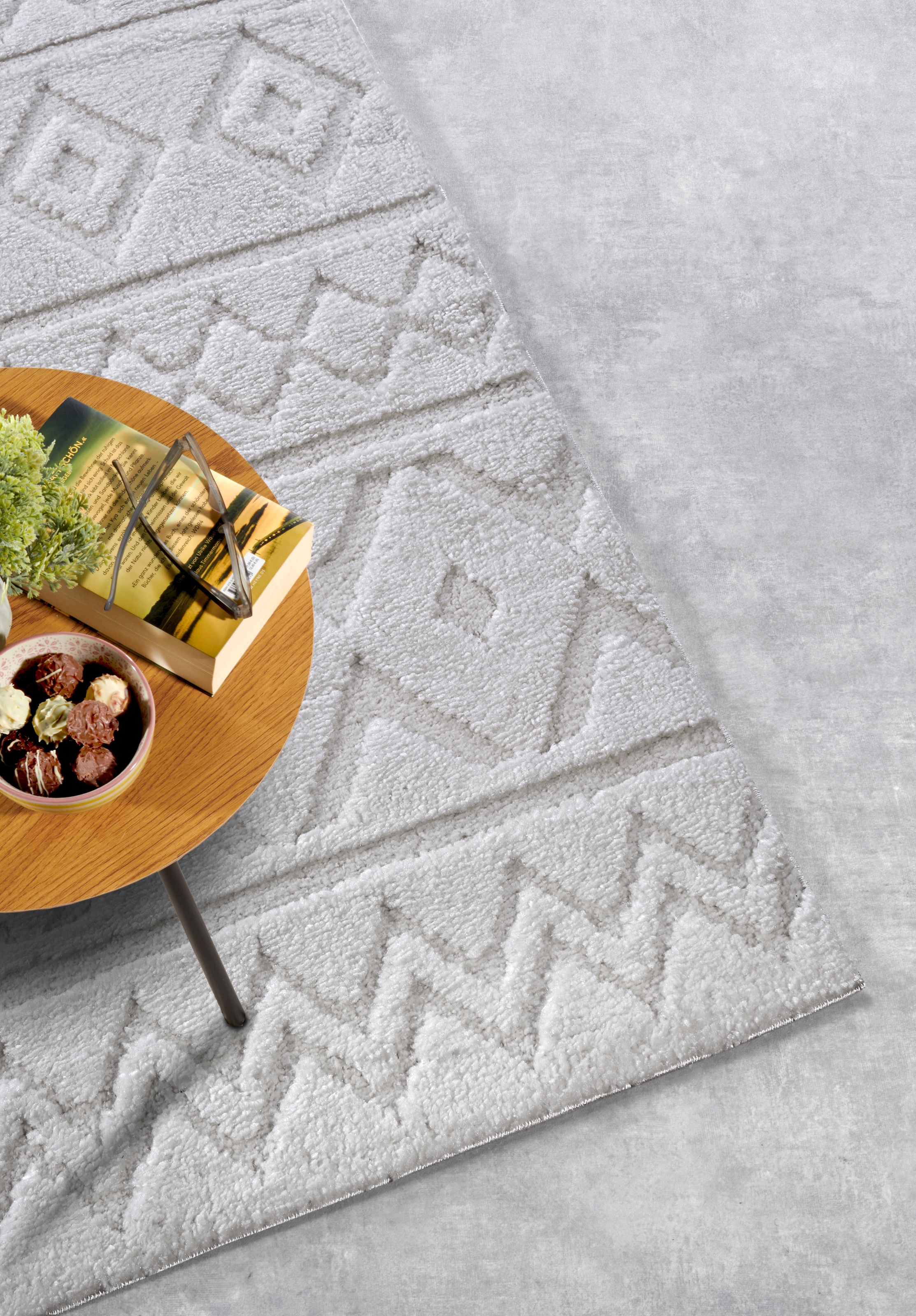 ELLE DECORATION Designteppich »Itinerance«, rechteckig, 18 mm Höhe, Hochflor, Shaggy, Läufer, weich, Langflor, modern, Hoch Tief Effekt