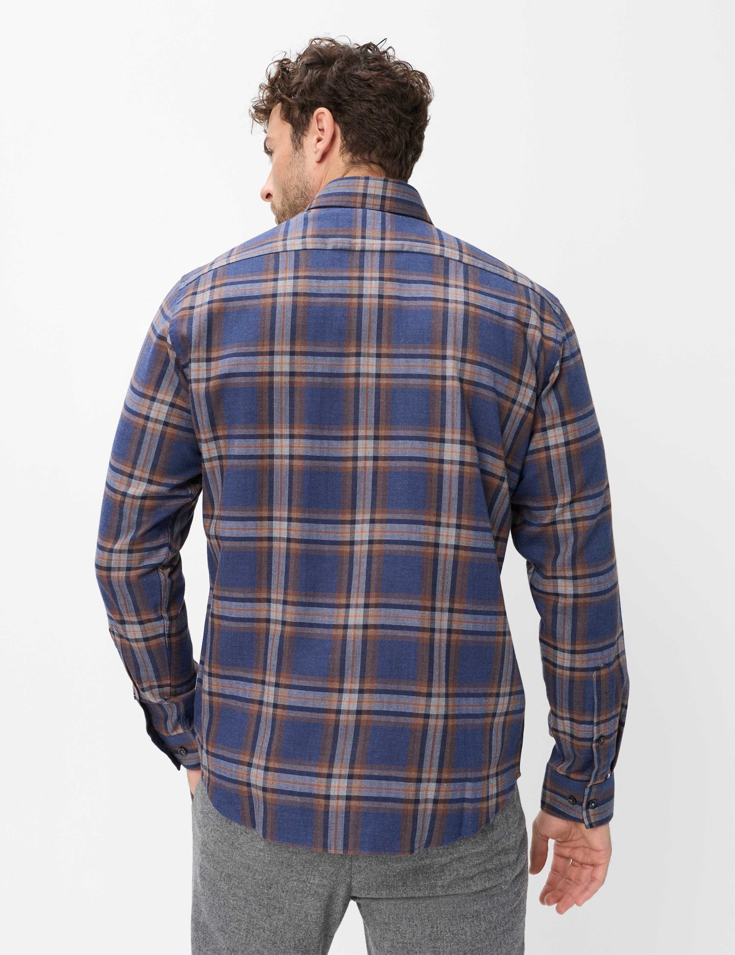 Brax Businesshemd »Style DANIEL« Flanell: Karohemd aus reiner Baumwolle