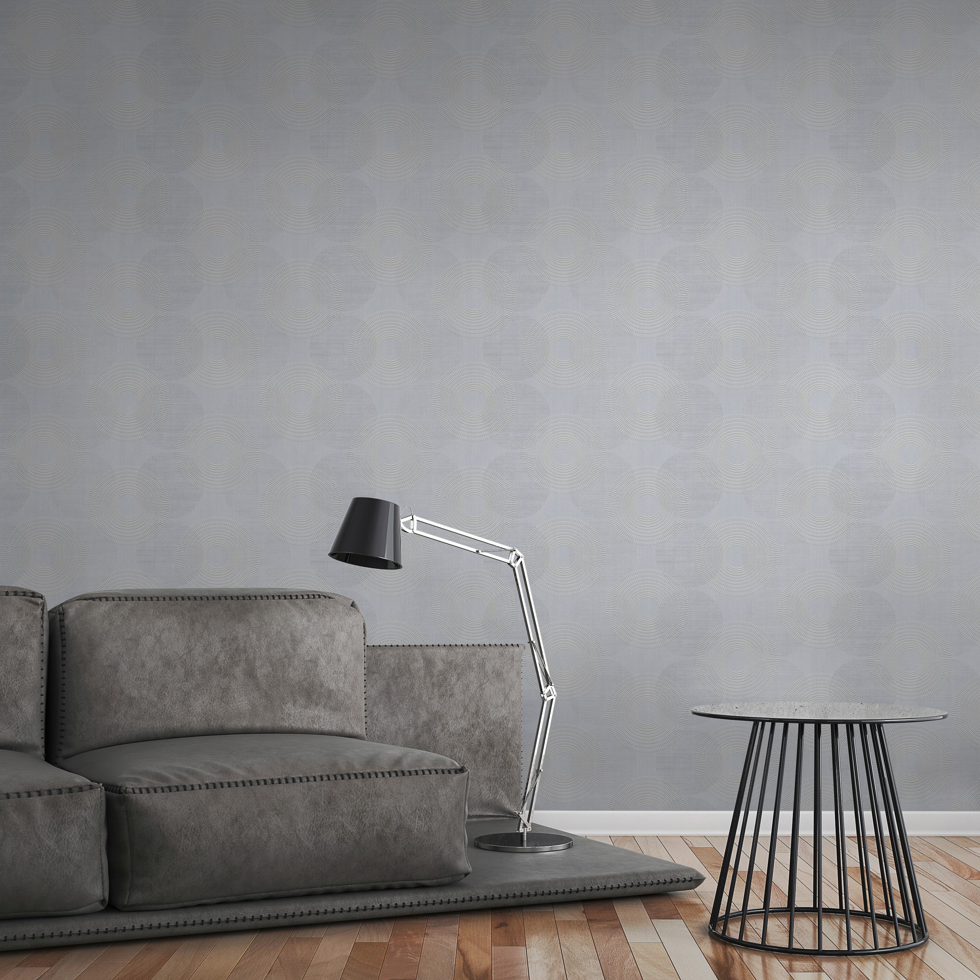 A.S. Création Vliestapete »Attractive«, Strukturmuster-gemustert-Motiv, Kreis Tapete Punkte Tapeten Wohnzimmer Schlafzimmer Küche Flur Design