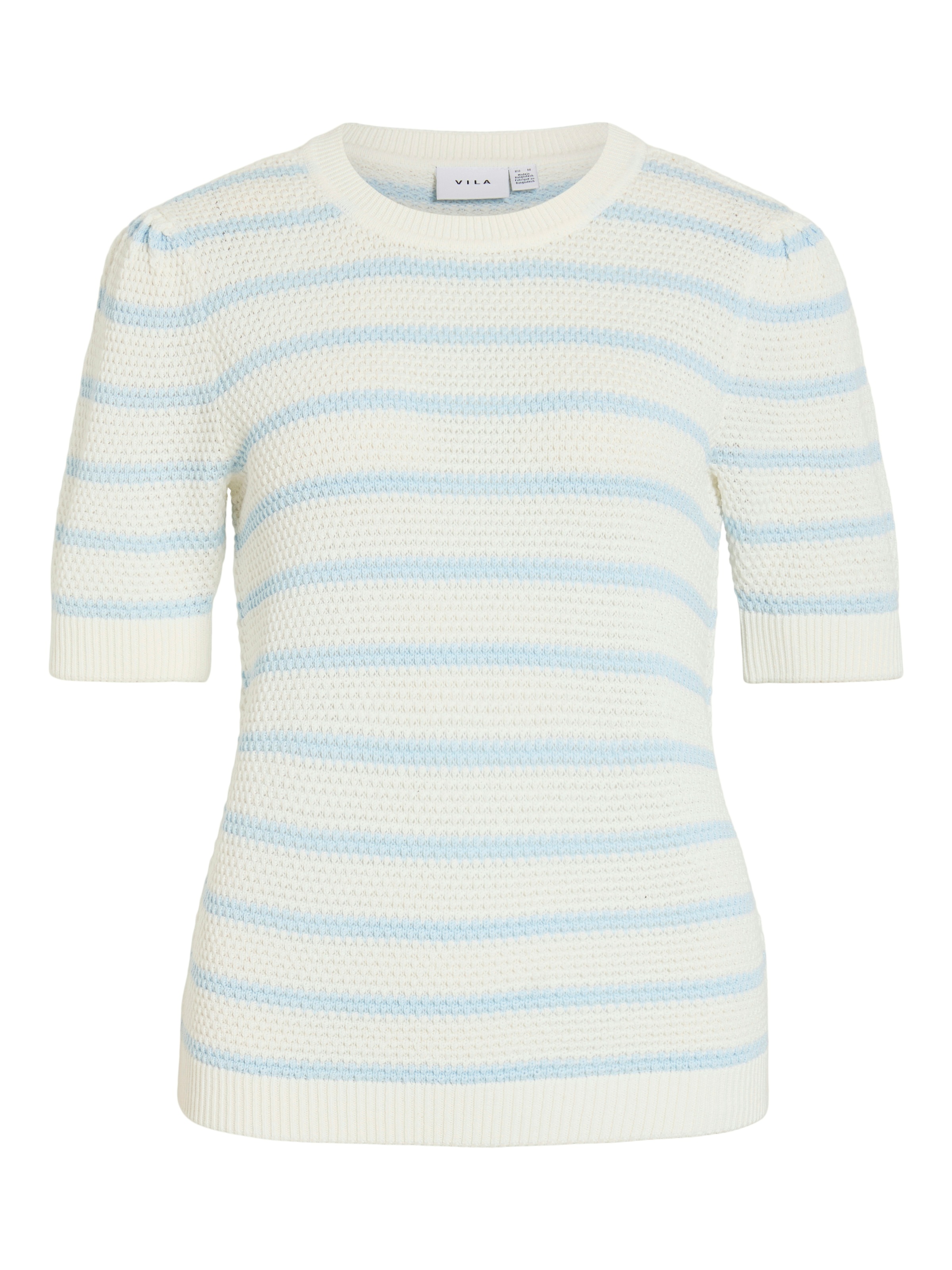 Vila Kurzarmpullover "VIDALO O-NECK S/S STRIPE KNIT-NOOS" günstig online kaufen