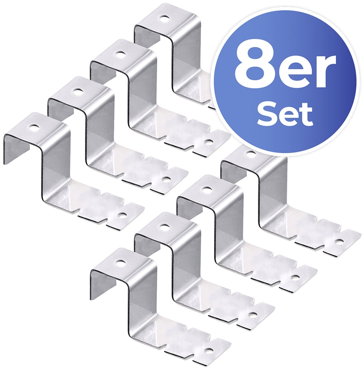 Thumbnail - Maximex Fensterhaken "8er Set" zum Einhängen an Fenstern & Türen, für Rahmen bis 1,8 cm, Edelstahl