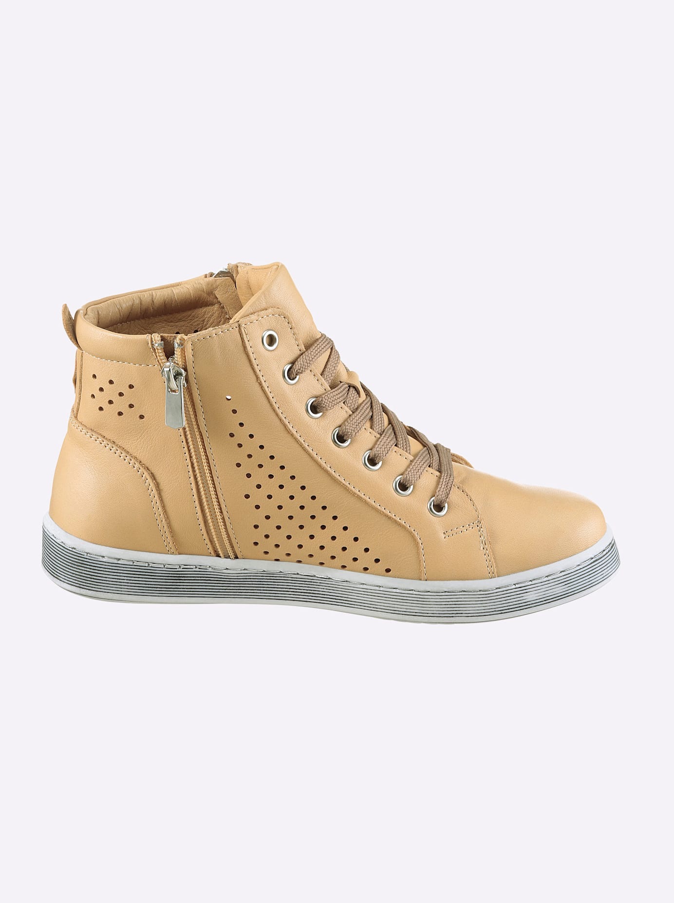 Schnürstiefelette ANDREA CONTI, Damen, Gr. 36, camel, Glattleder, Leder, Rindsleder, Schuhe Schnürstiefelette 3