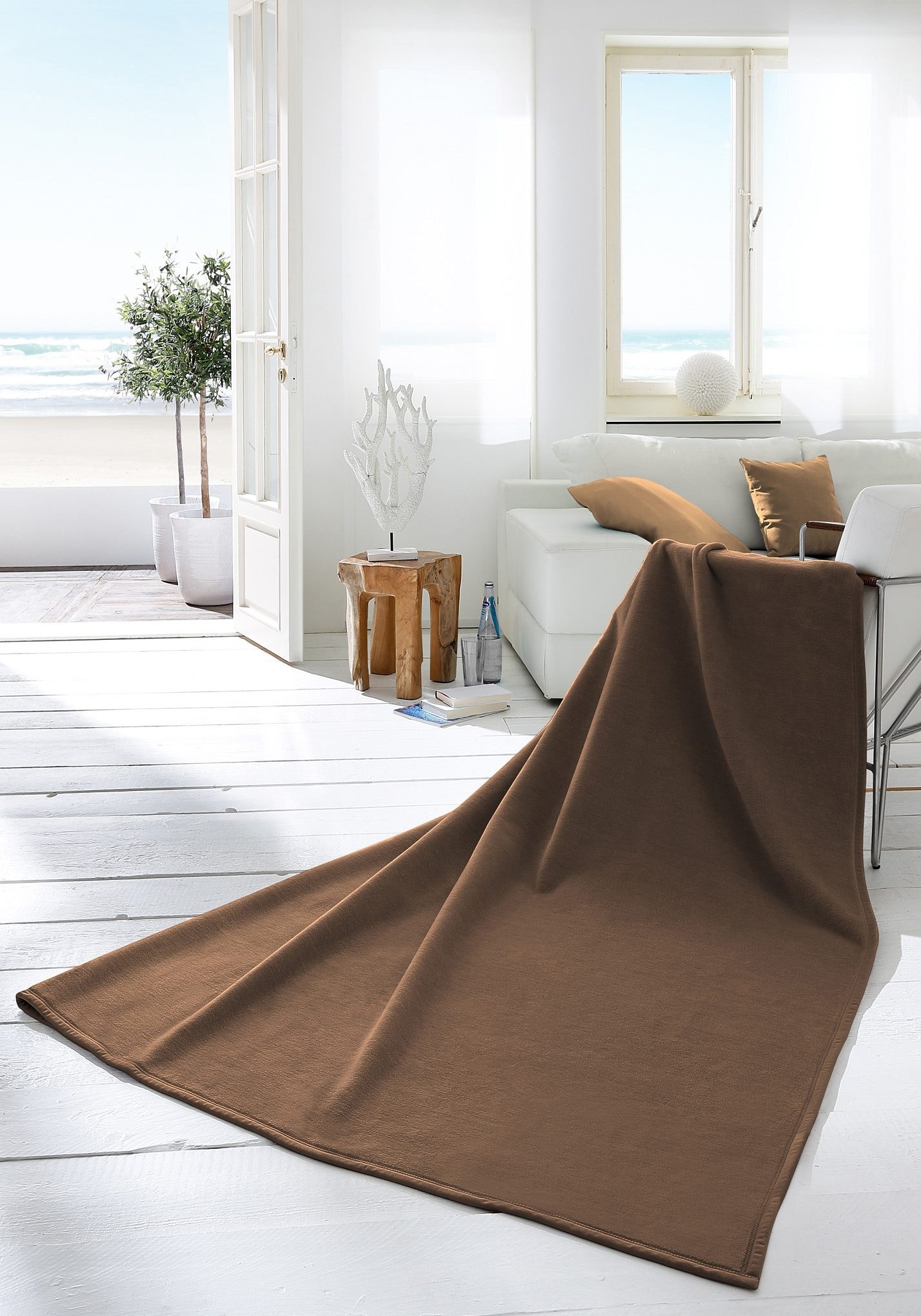Biederlack Wohndecke »Thermosoft Uni«, gute Wärmehaltung, Kuscheldecke
