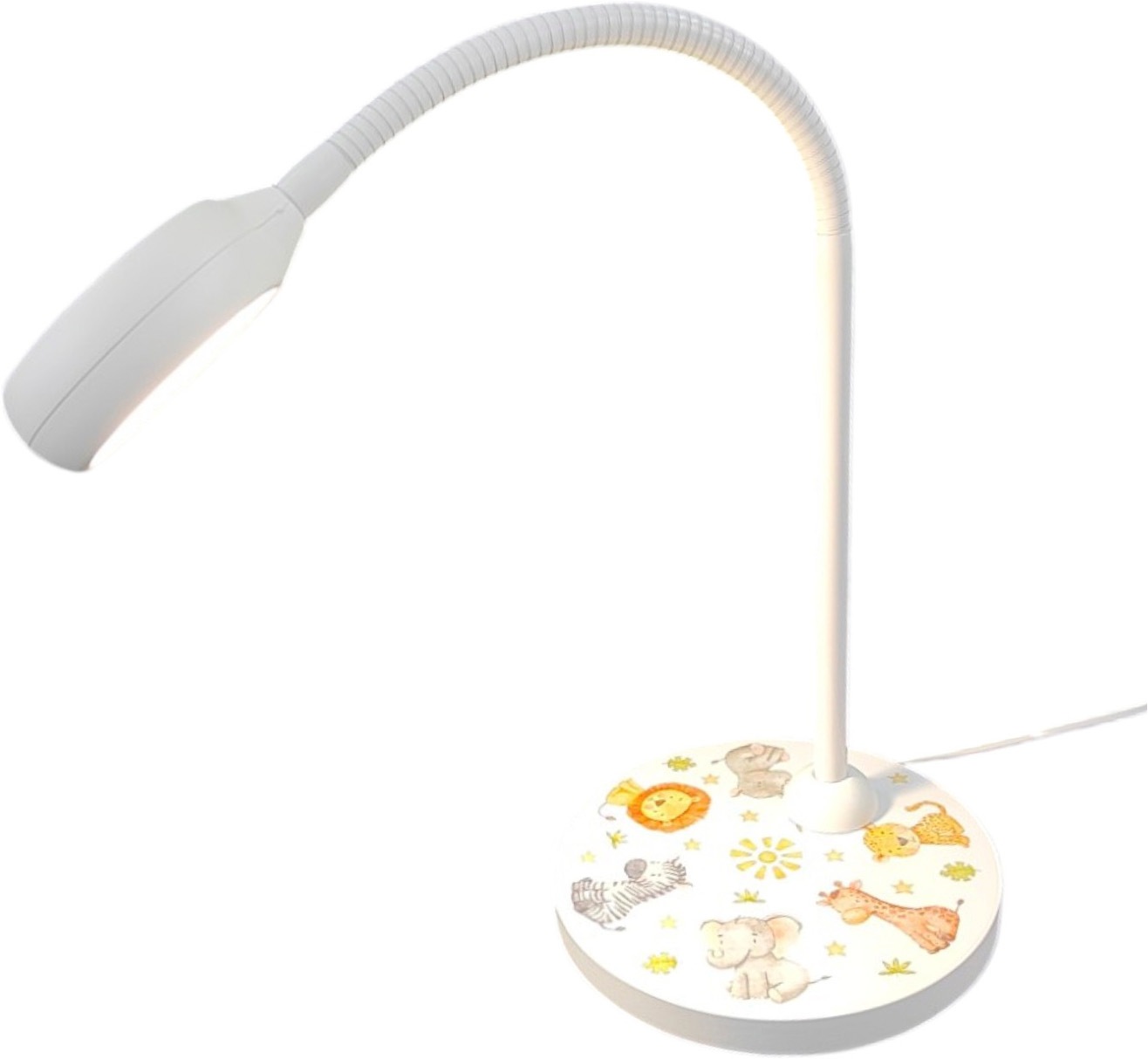 niermann Schreibtischlampe »Kinderlampe mit Motiv "Little Safari", Kinderzimmer« GX53 1 Stk. flexibel verstellbarer Leuchtenarm, Made in Germany