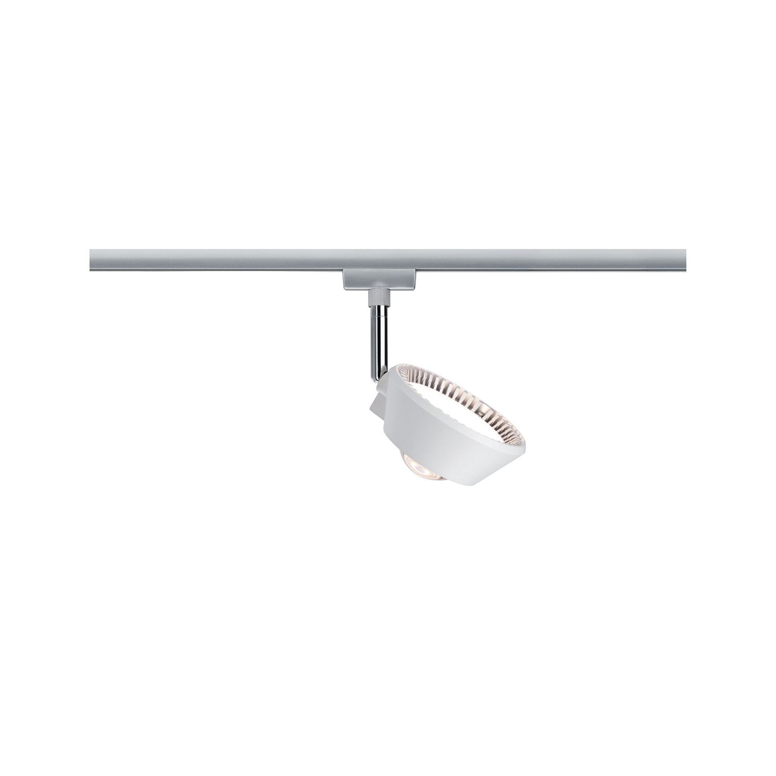 Paulmann Schienensystem-Leuchten »URail Schienenspot Sabik Einzelspot 2700K 230V Weiß matt, Chrom matt«, (1 tlg.), dimmbar 800lm/390lm 9W