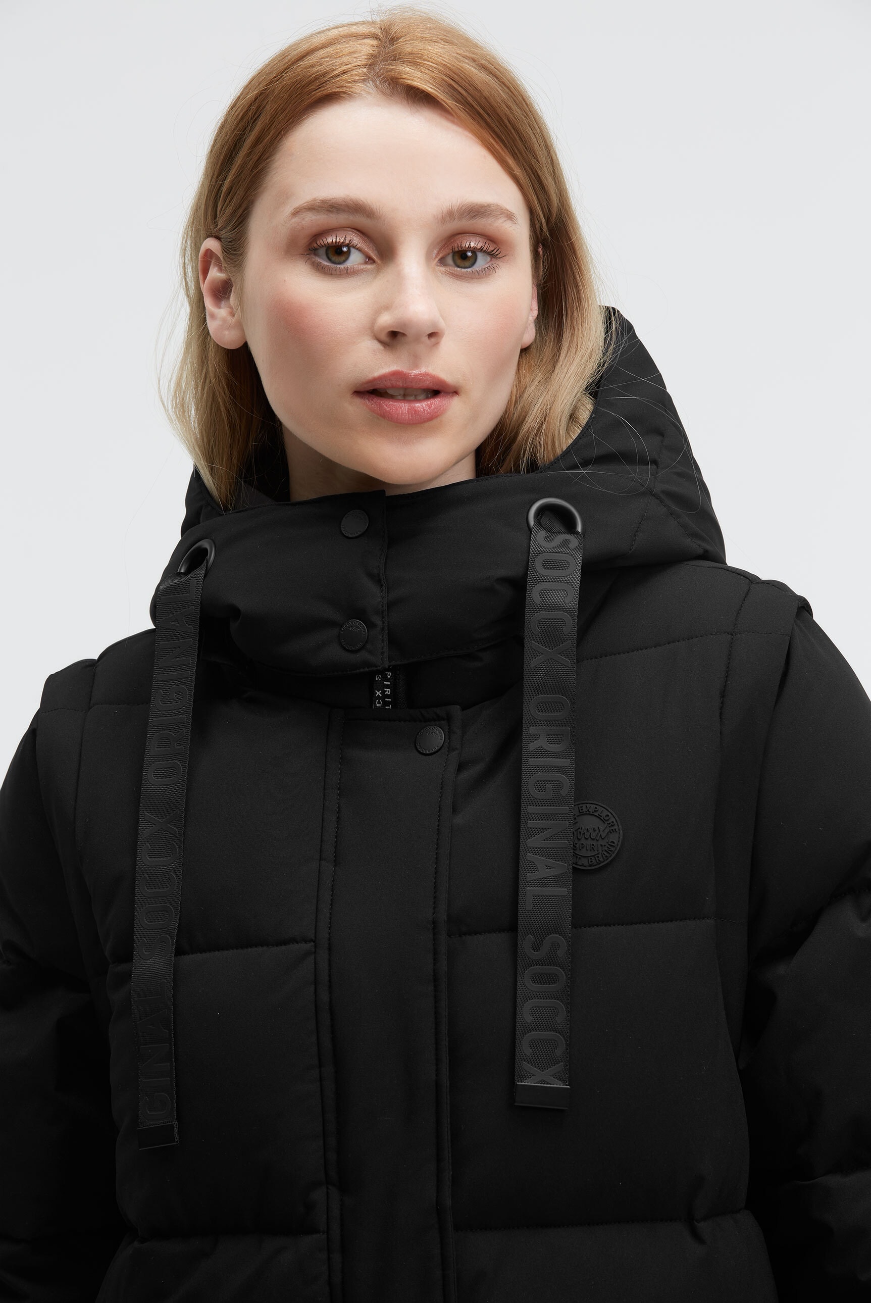 SOCCX Steppmantel mit Zwei-Wege-Reißverschluss