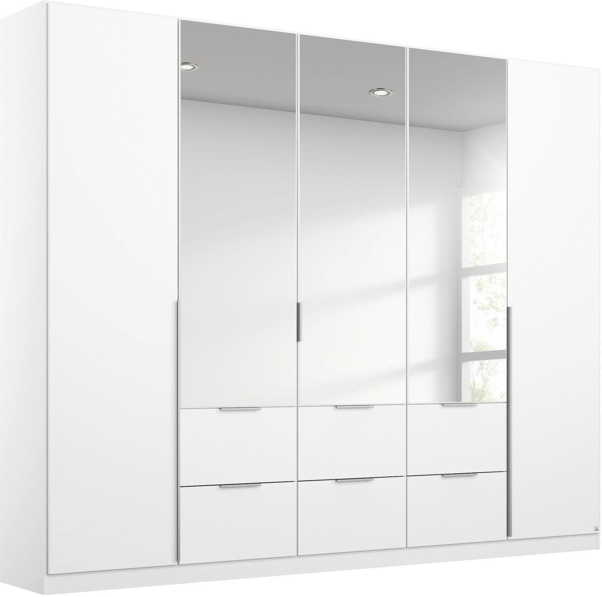 rauch Drehtürenschrank "Kleiderschrank Schrank Ankleide Garderobe Schlafzimmerschrank MEMPHIS" Breiten: 181/225/270 cm, Höhe 210 cm, mit Spiegel und Schubladen, viel Stauraum MADE IN GERMANY