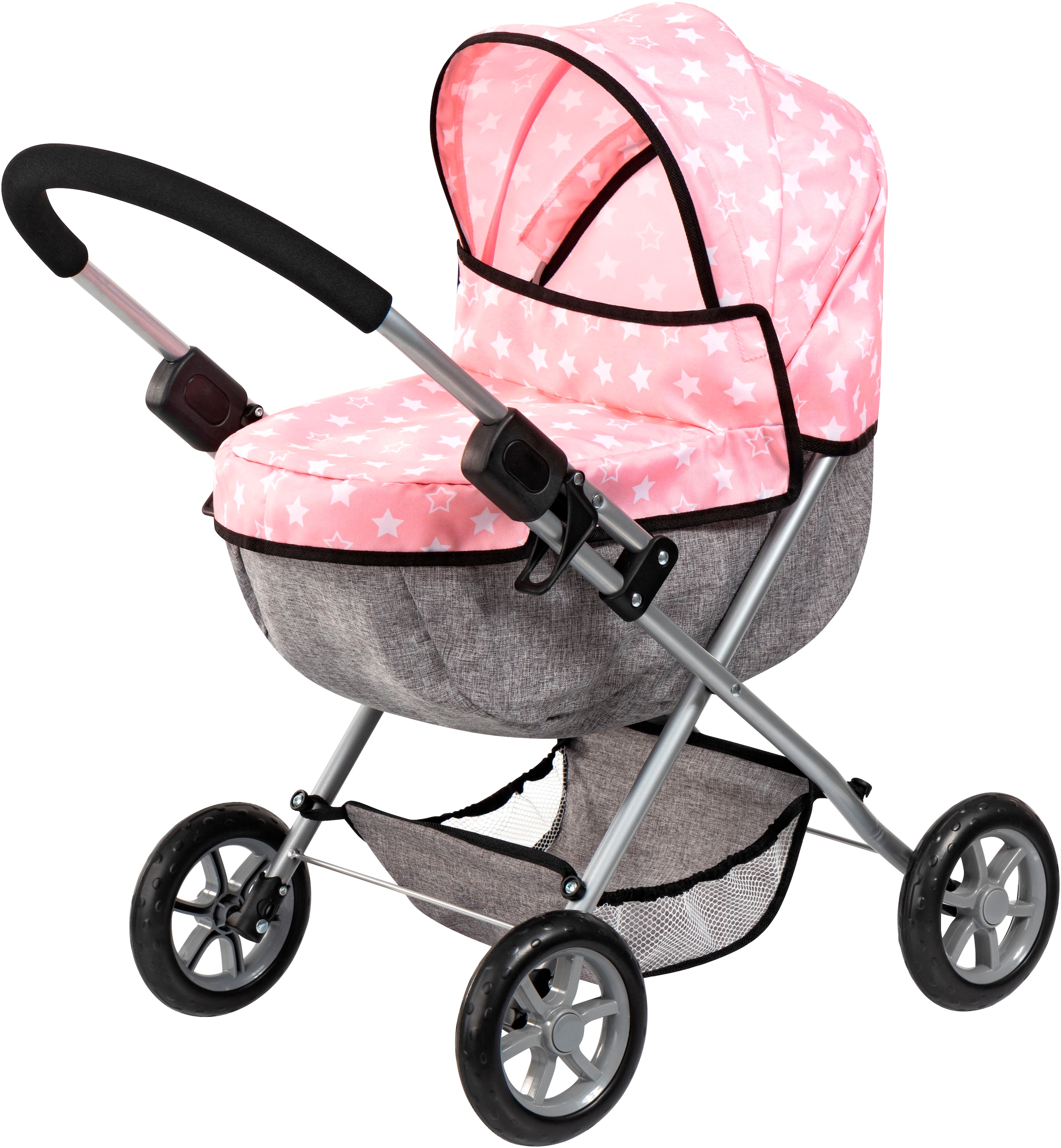 Bayer Puppenwagen »Cosy Set, rosa«, mit Puppenhochstuhl und Wickeltasche