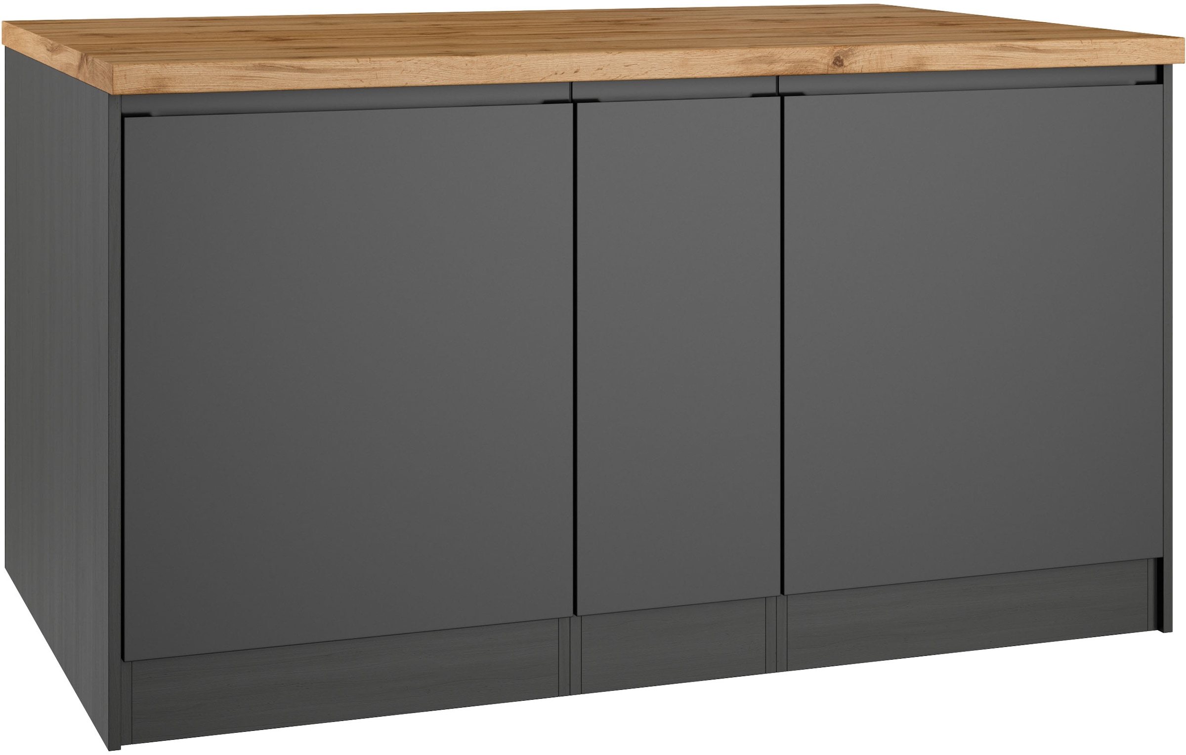 KOCHSTATION Kücheninsel »KS-Bruneck, Breite 153 cm«, MDF-Fronten, Arbeitsplatte 38mm stark