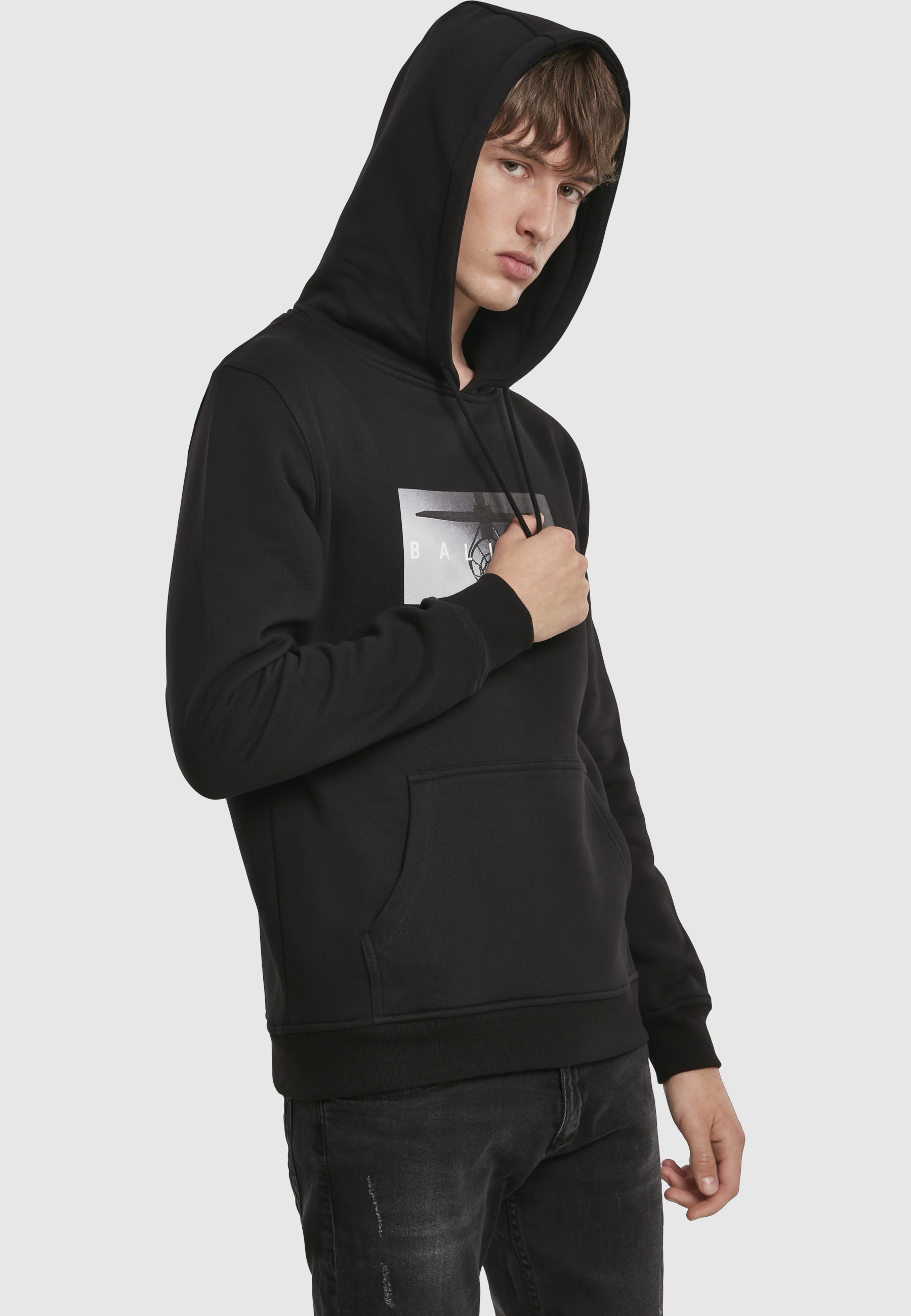 MisterTee Rundhalspullover »MisterTee Herren Ballin Hoody« 1 Stk.