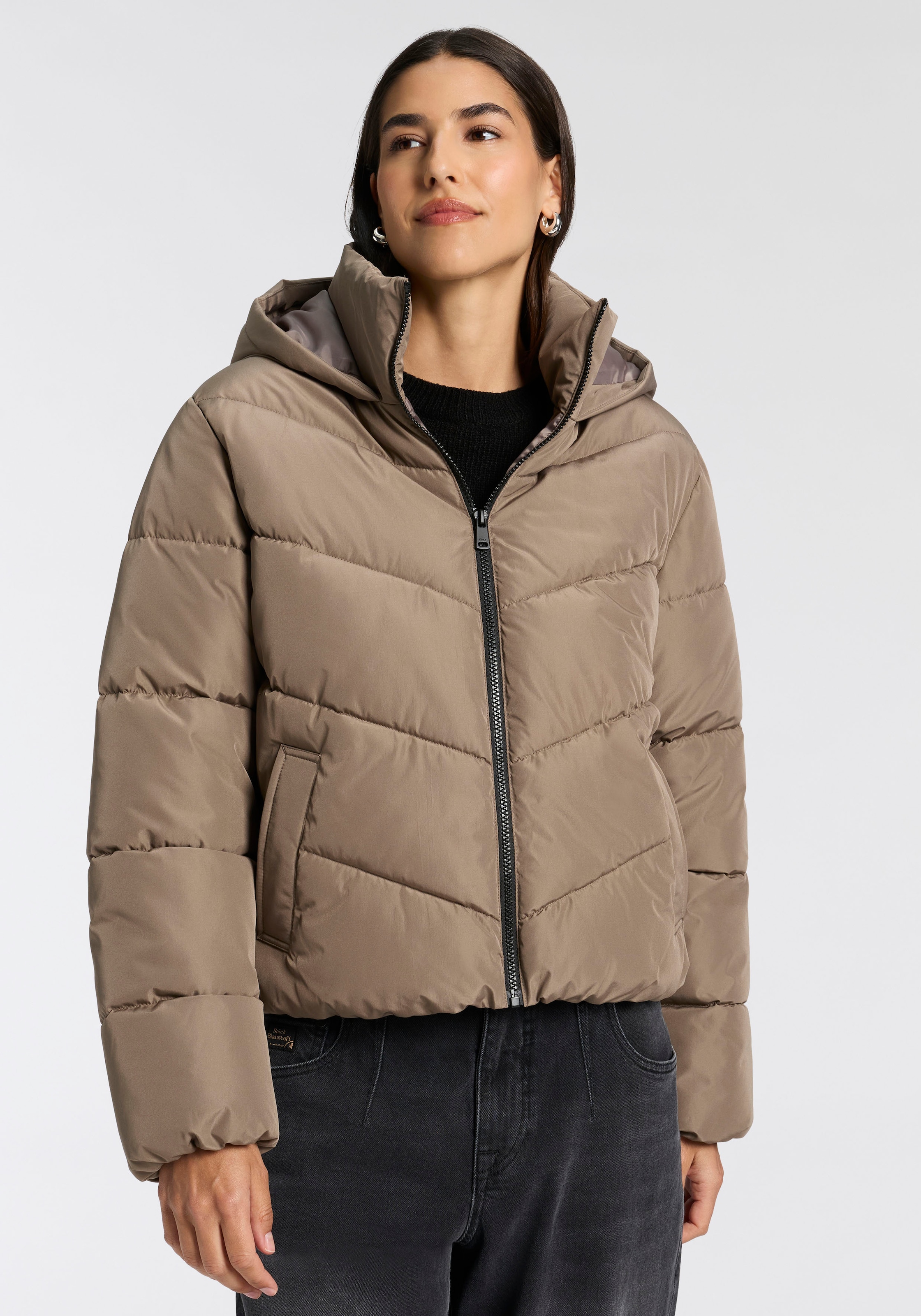 ONLY Steppjacke "ONLCLARISA PUFFER HOOD JACKET CS OTW" mit Kapuze Kunstfaser, Steppware, Kapuze, elastische Bündchen