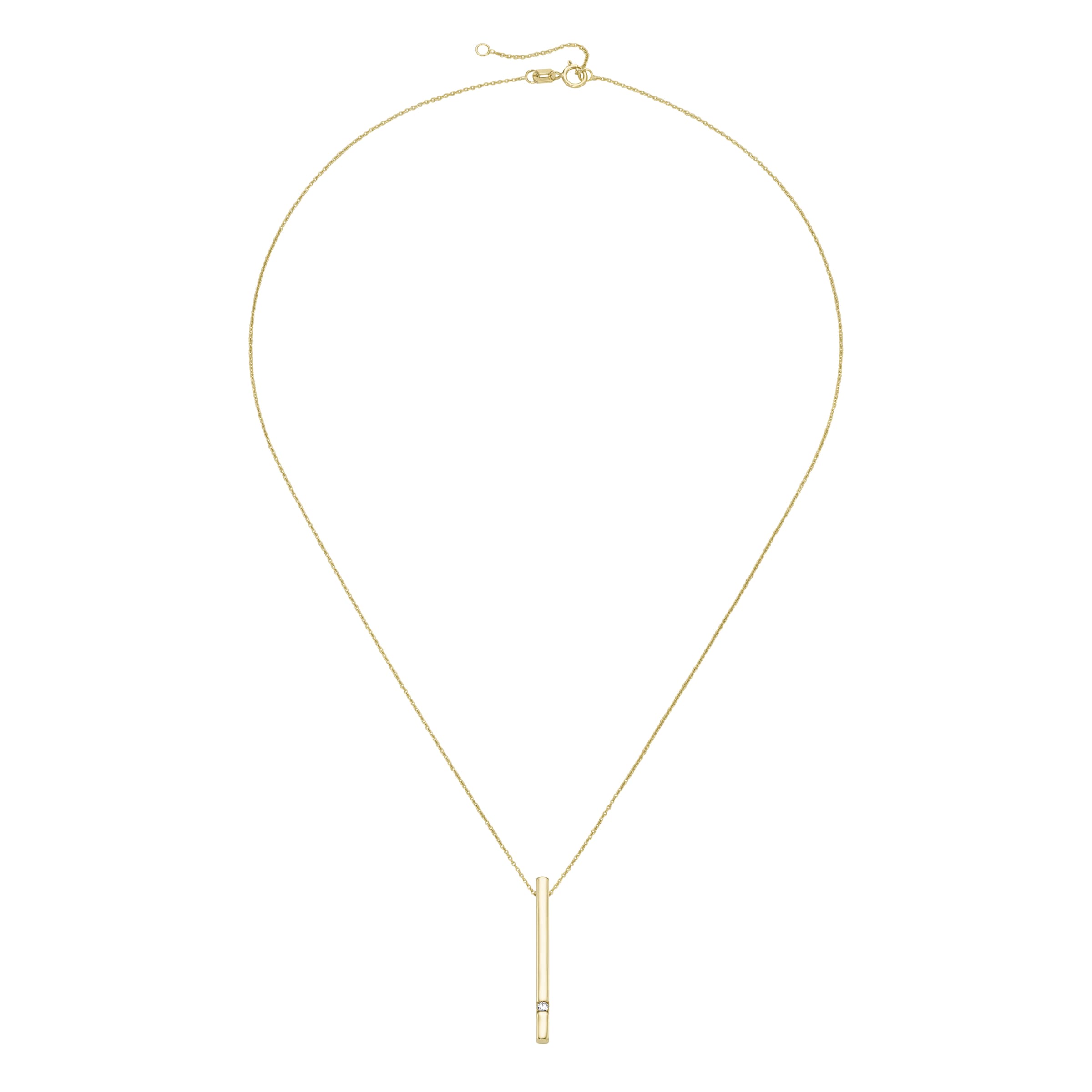 Luigi Merano Kette mit Anhänger »Stäbchen mit Brillant, Gelbgold 585«