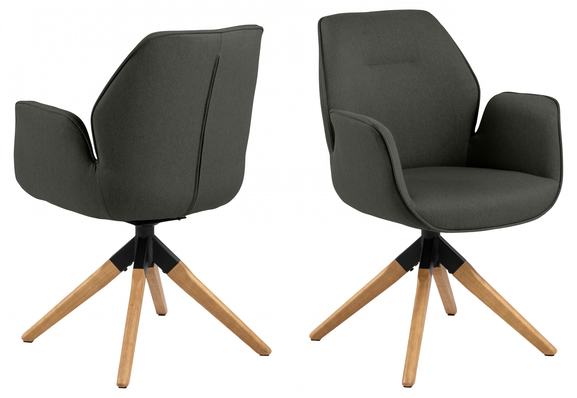 ACTONA GROUP Esszimmerstuhl "Alma" () 1 Stk. Polyester mit eleganten Kedern günstig online kaufen