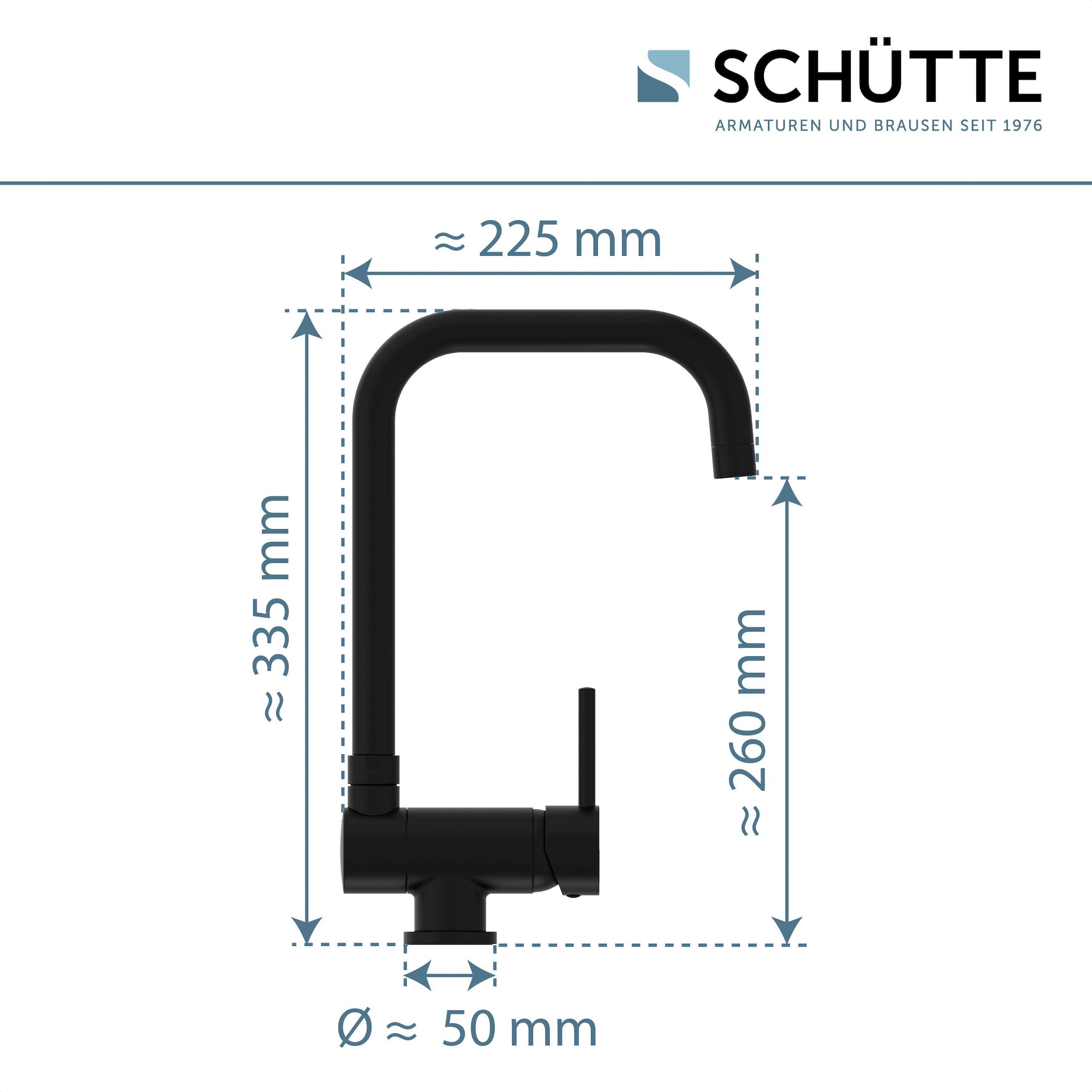 Schütte Spültischarmatur »WINDOW«, Wasserhahn Unterfenstermontage, 360° schwenkbar, energiesparend