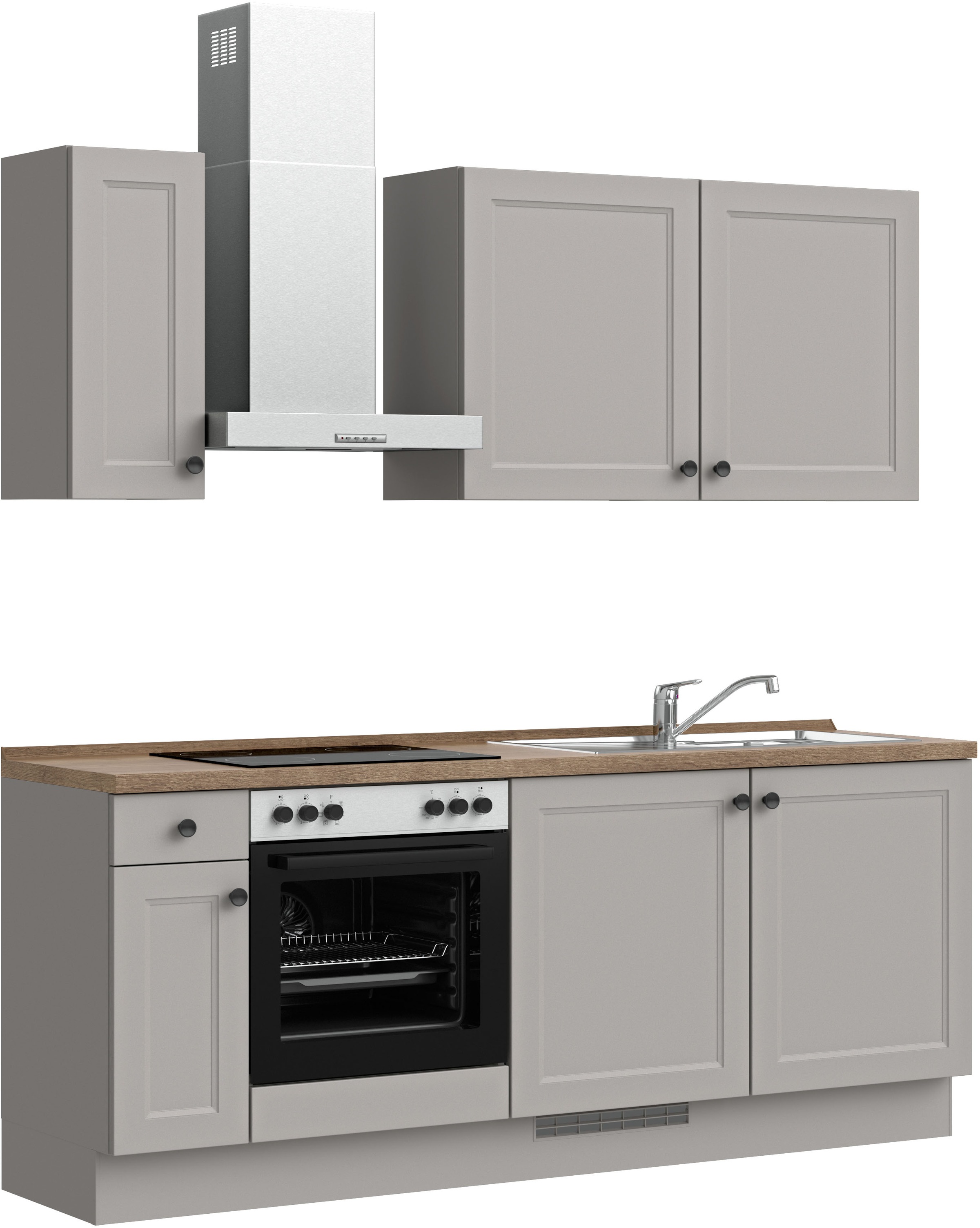nobilia® Küchenzeile »"Cascada I"«, vormontiert, Ausrichtung wählbar, Breite 210 cm, wahlw. mit E-Geräten