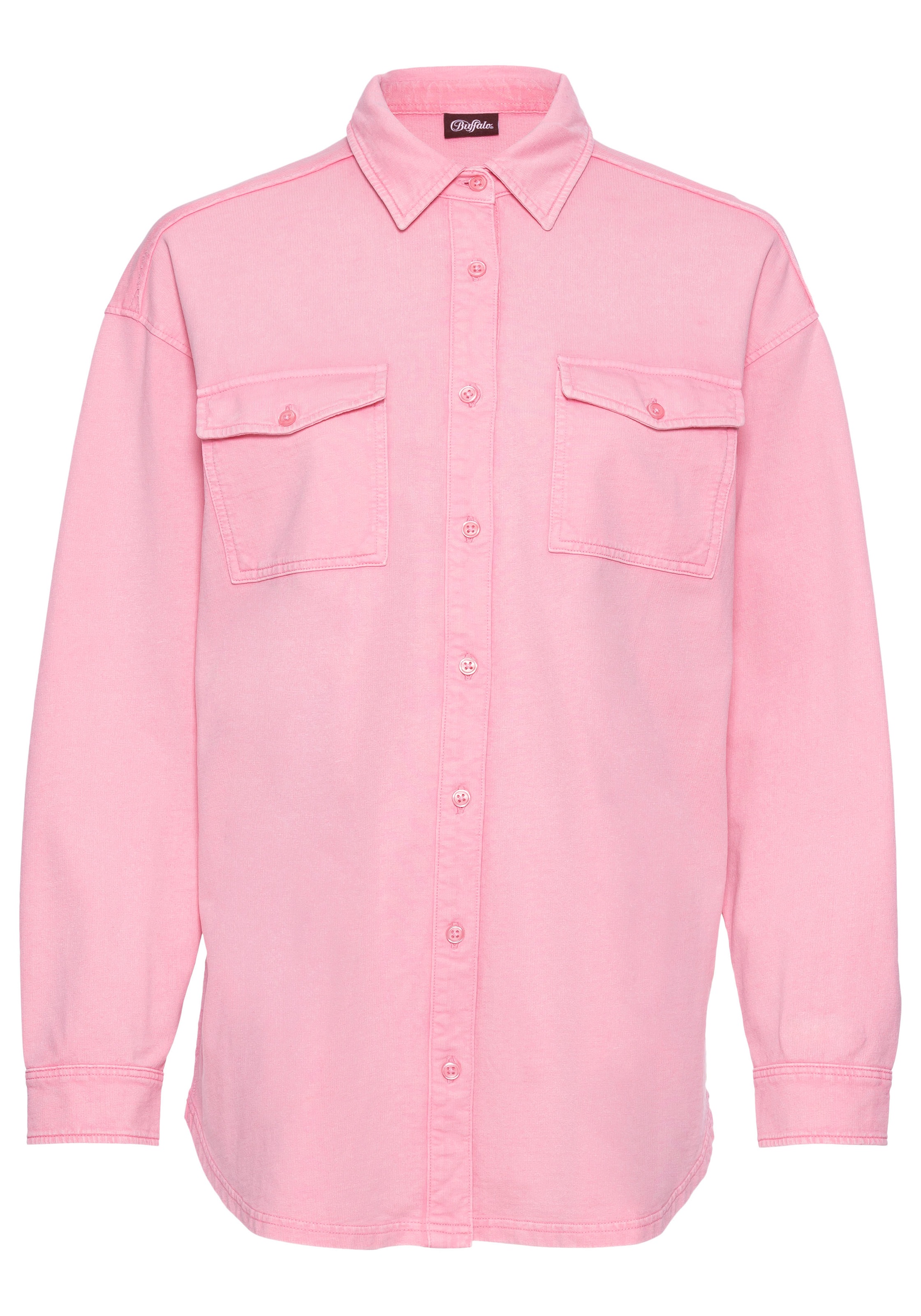 Buffalo Blusenshirt Loungeshirt im Used-Look, Loungewear