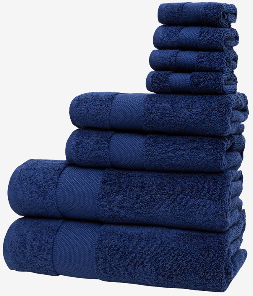 Wolkenfeld Handtuch Set "Premium Low-Twist Baumwolle 550 g/m² – 8-teilig mi günstig online kaufen